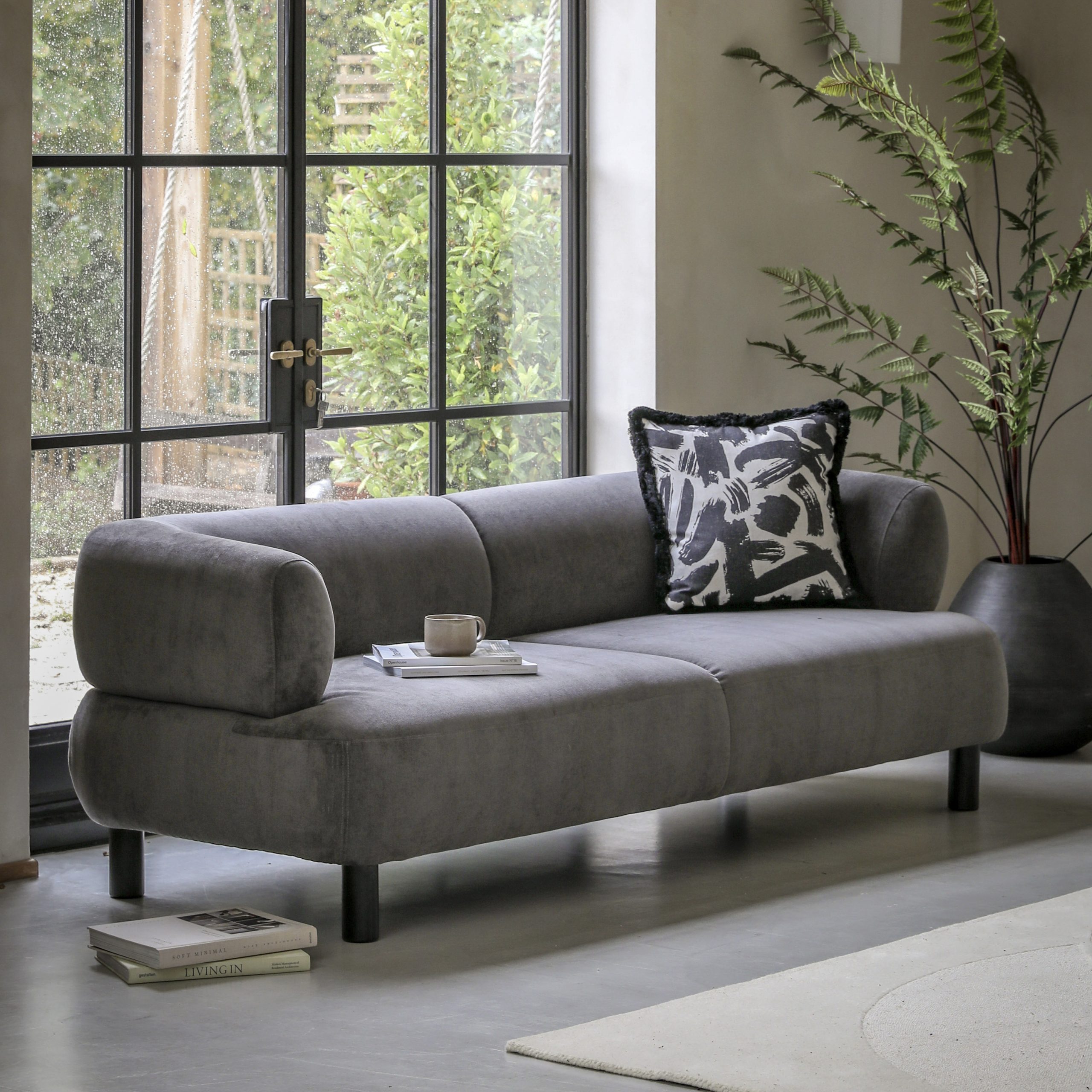 Gallery Direct Ardo 3 Seater Sofa Anthracite