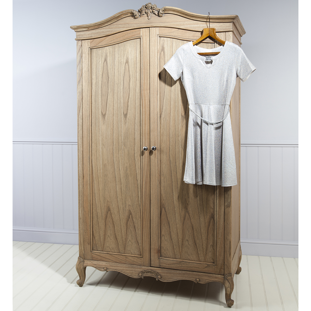 Gallery Direct Chic 2 Door Wardrobe Weathered