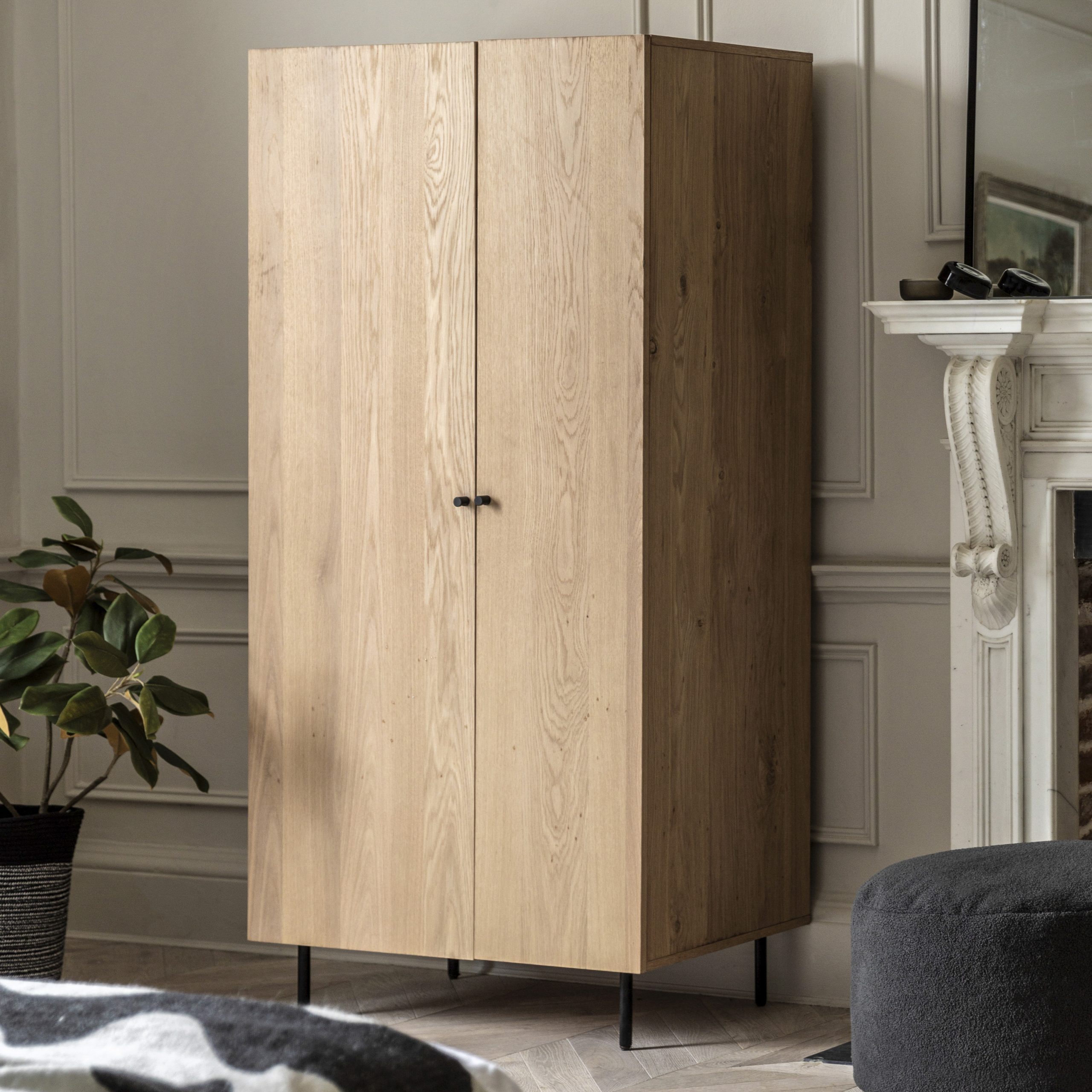 Gallery Direct Ashdown 2 Door Wardrobe Natural