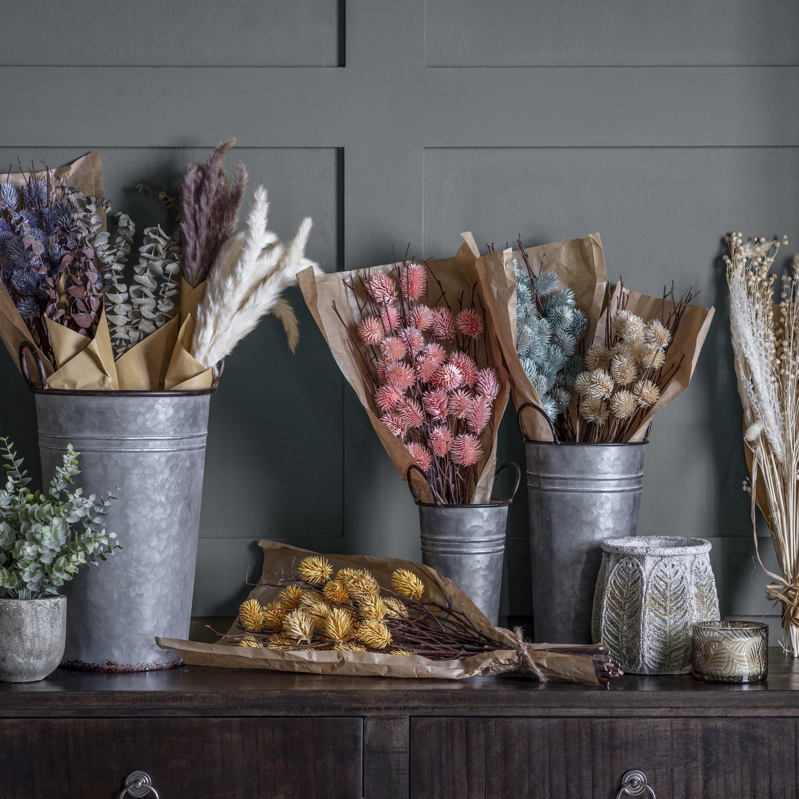 Gallery Direct Arley Galvanised Flower Bucket