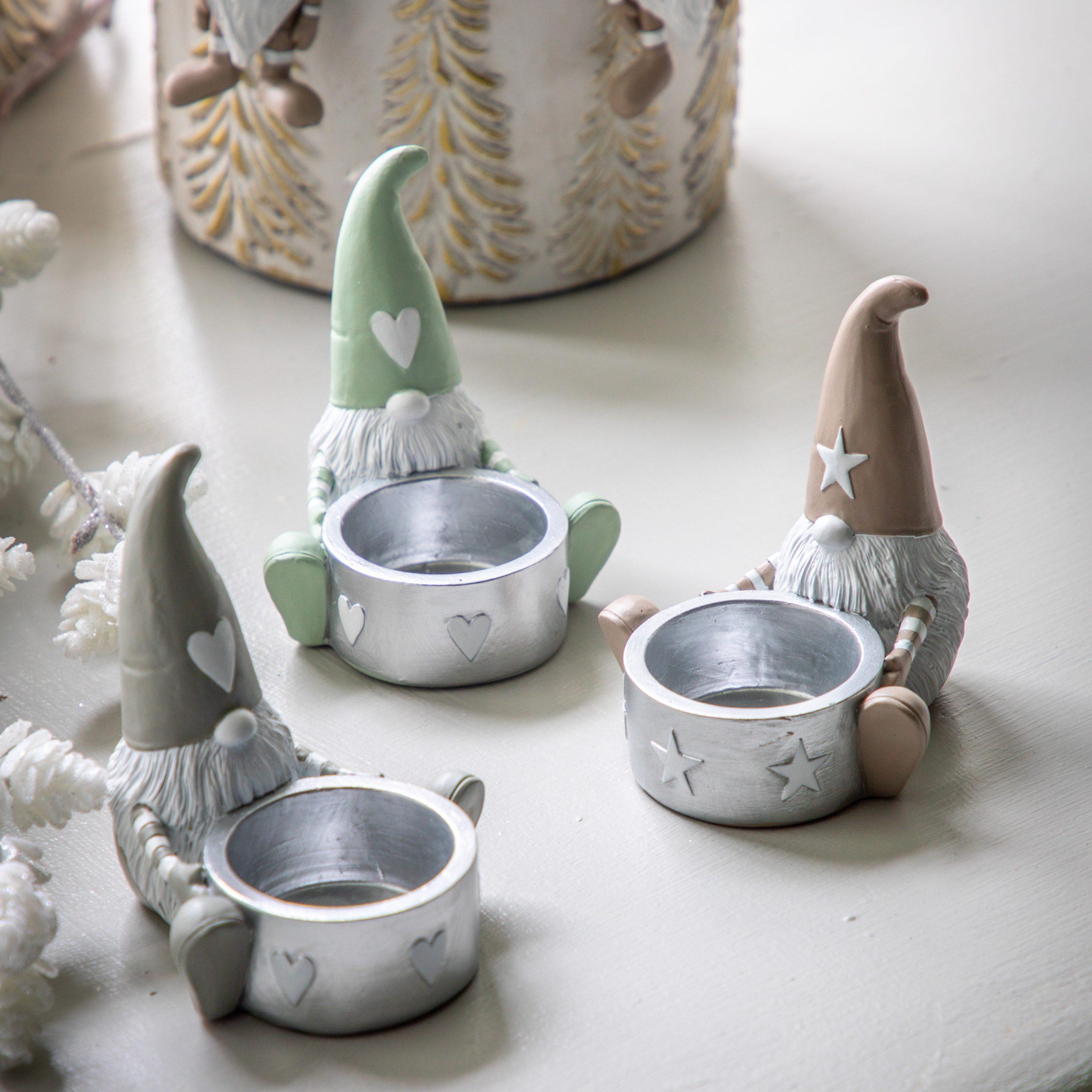 Gallery Direct Gerald Gonk Tealight Holder Grey