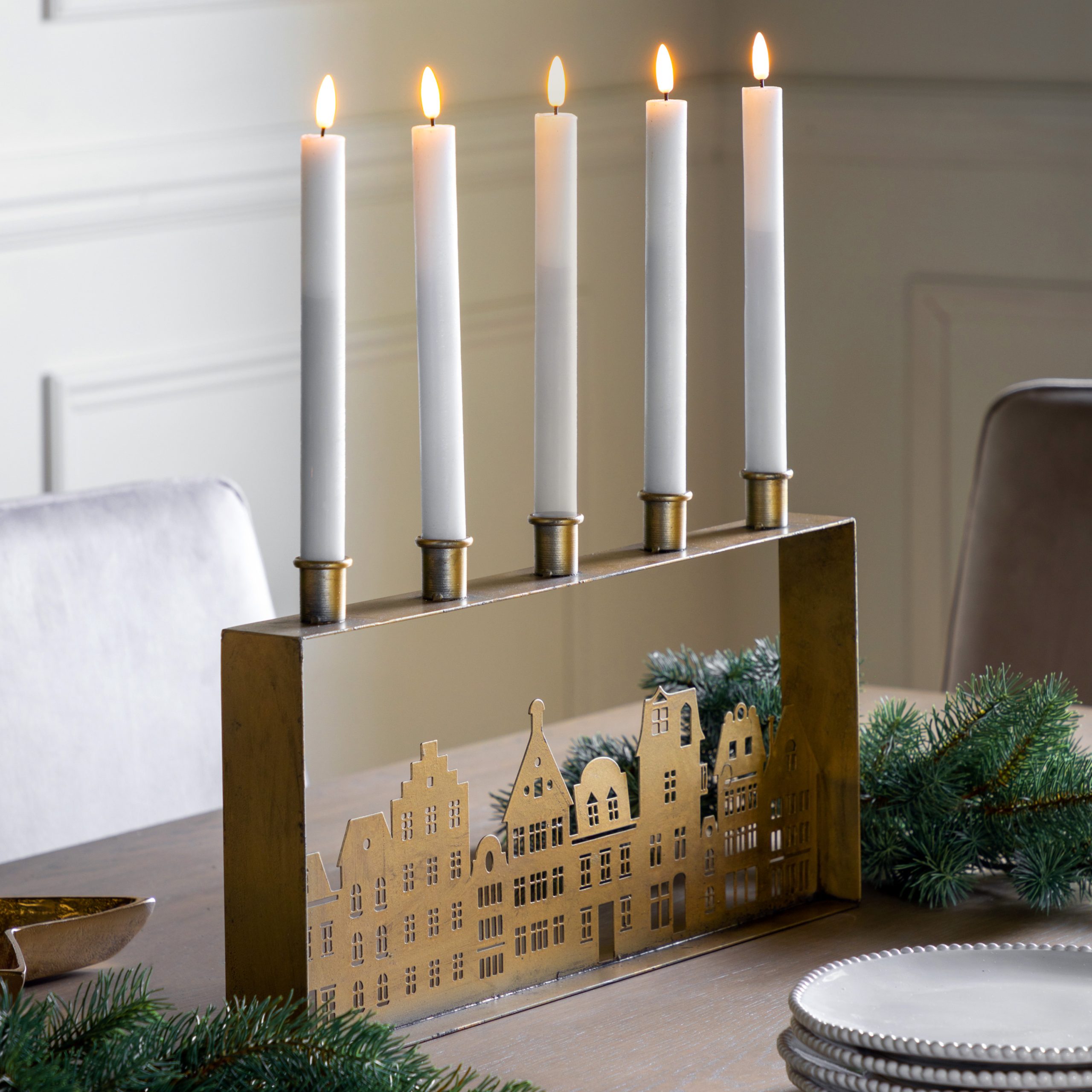 Gallery Direct Casa Candleholder Large Gold