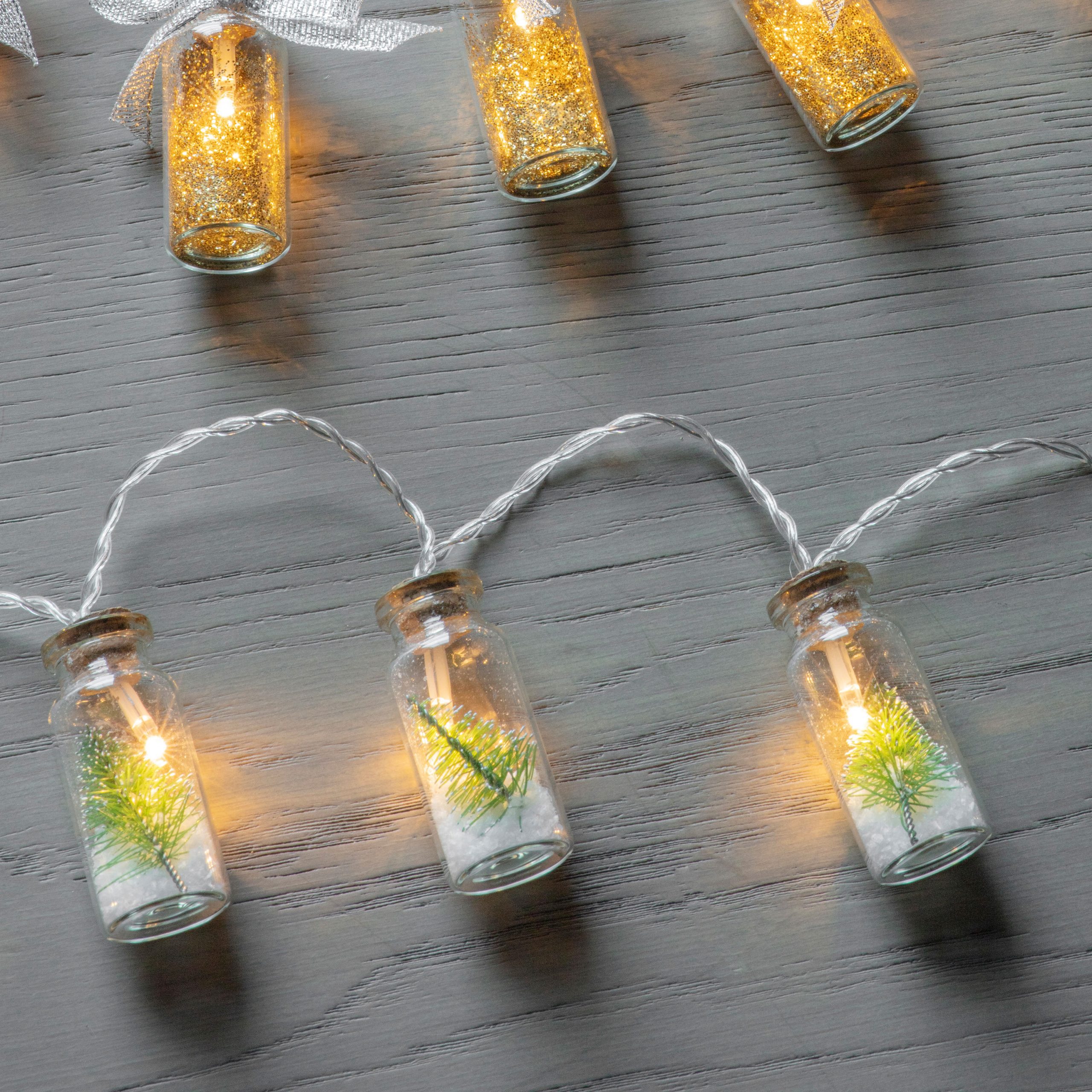 Gallery Direct Gardon  LED String w/Pine Trees in Jars