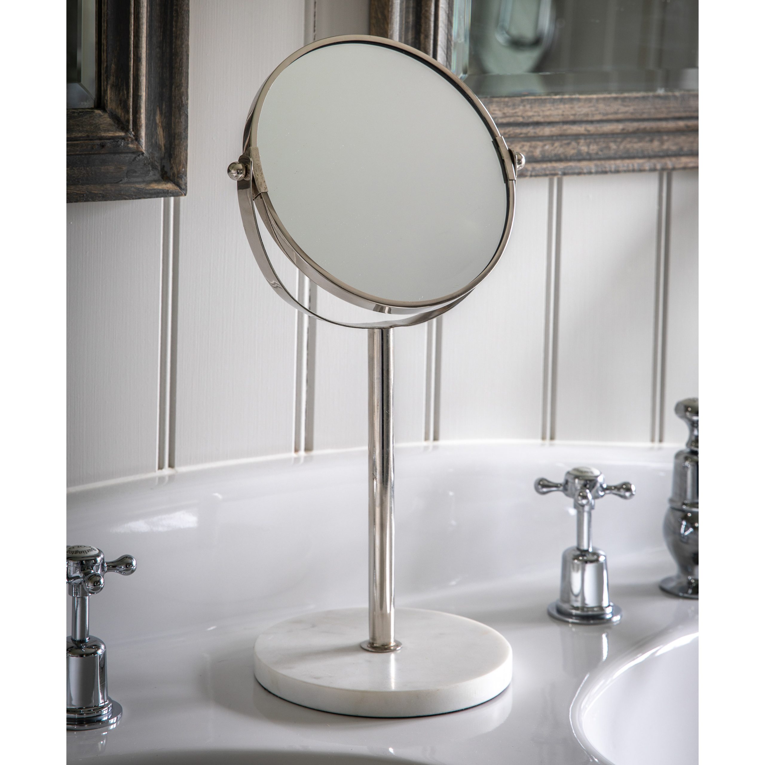 Gallery Direct Bella Vanity Mirror White & Silver