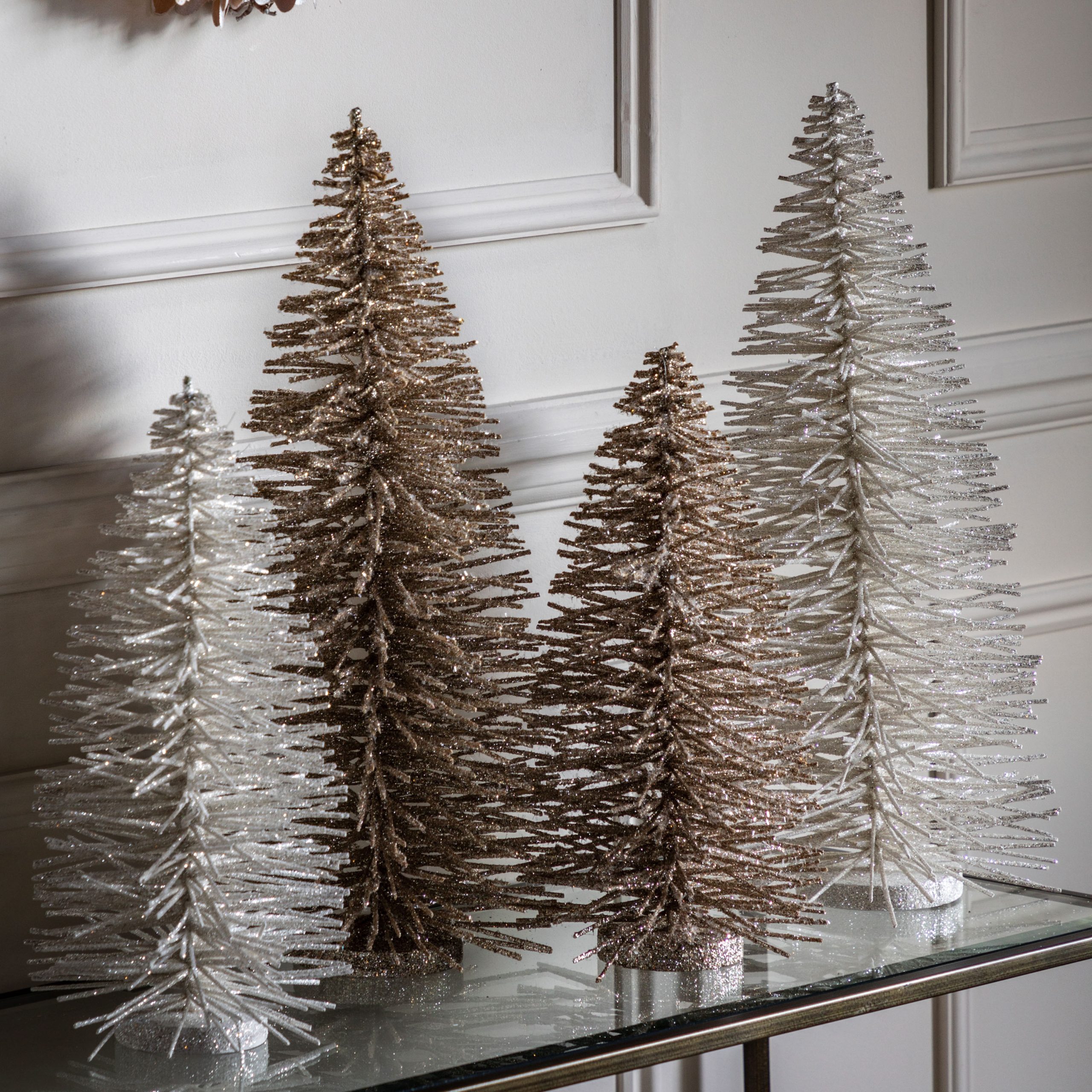 Gallery Direct Glittered Brush Tree Large Champagne