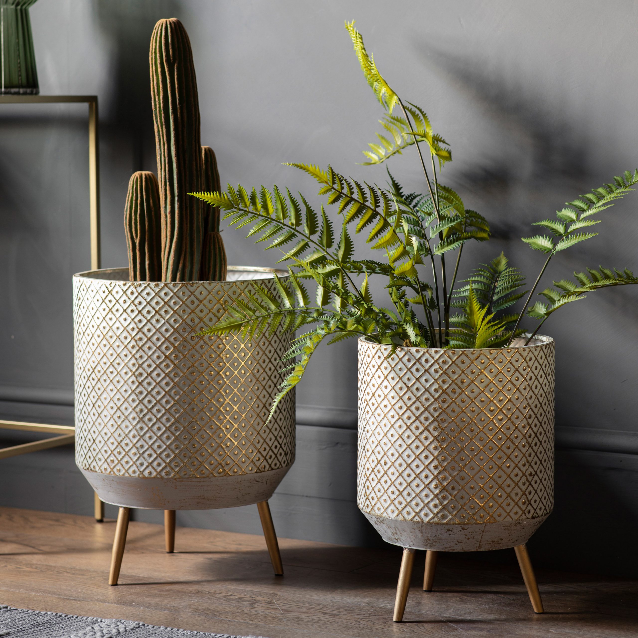 Gallery Direct Amelia Metal Planter Set of 2