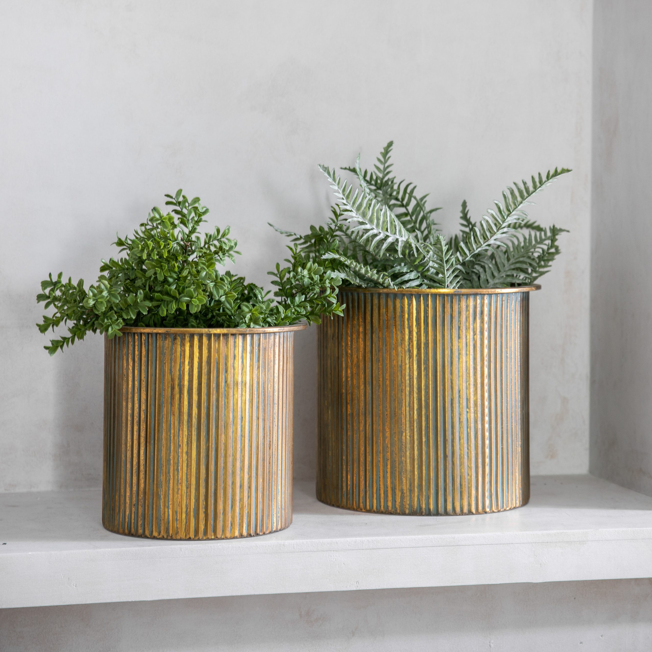 Gallery Direct Evie Planter (Set of 3) Verdigris/Bronze