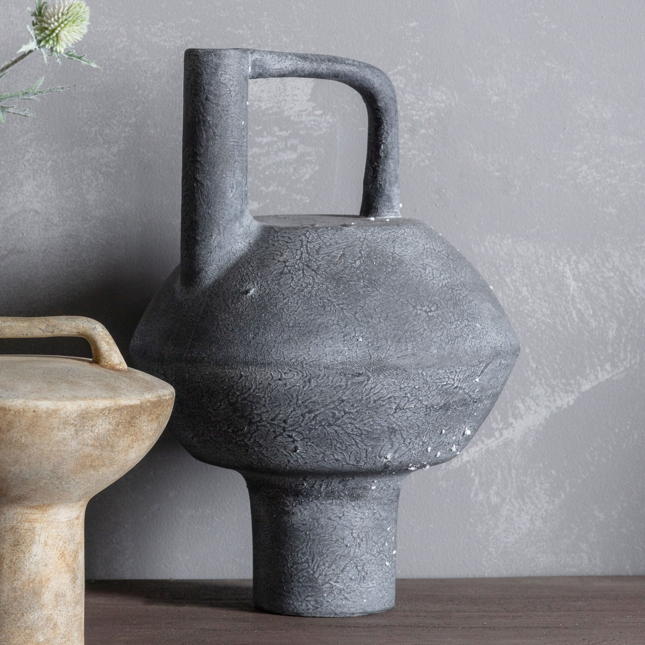 Gallery Direct Mahki Vase Grey Fossil