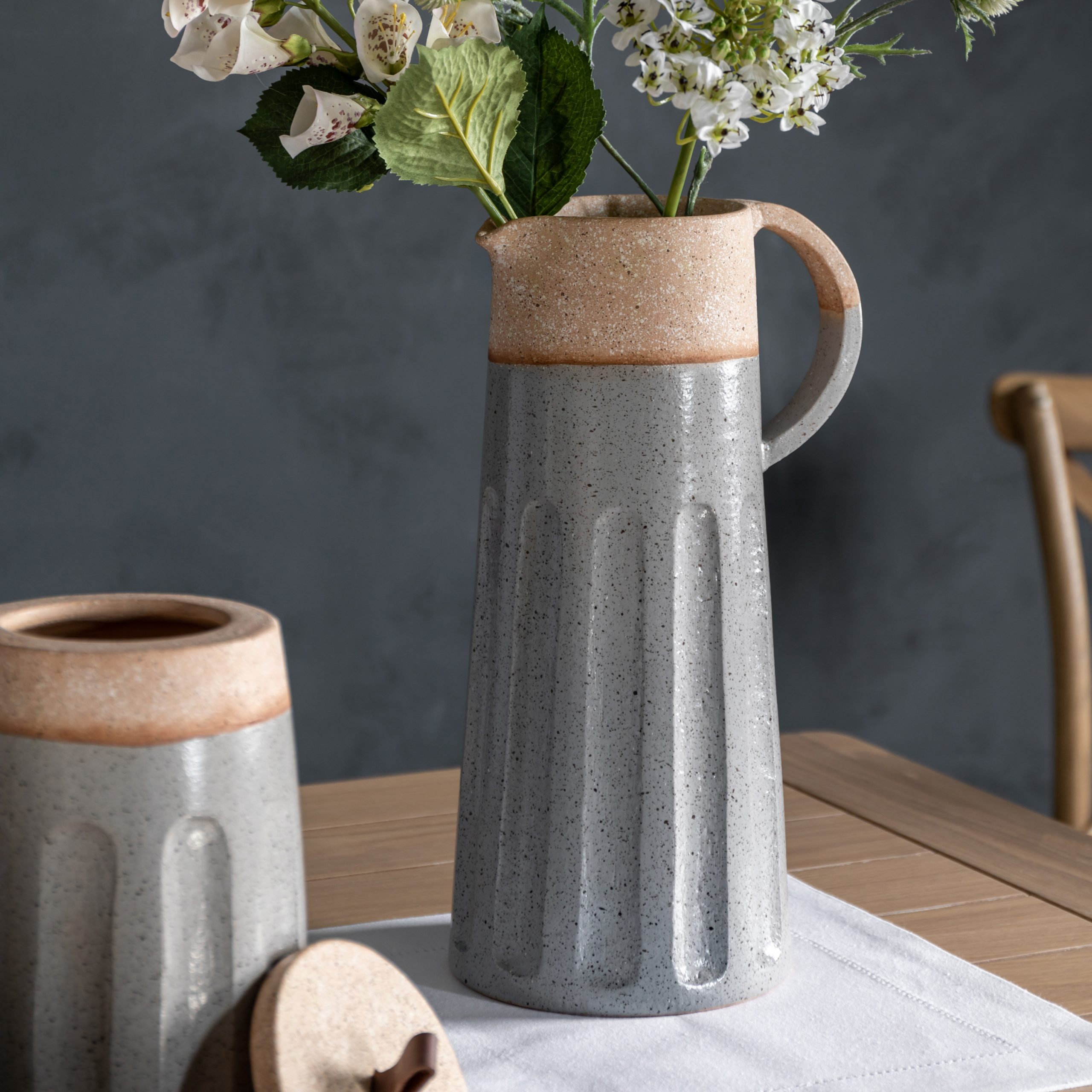 Gallery Direct Callow Pitcher Vase Slate Natural