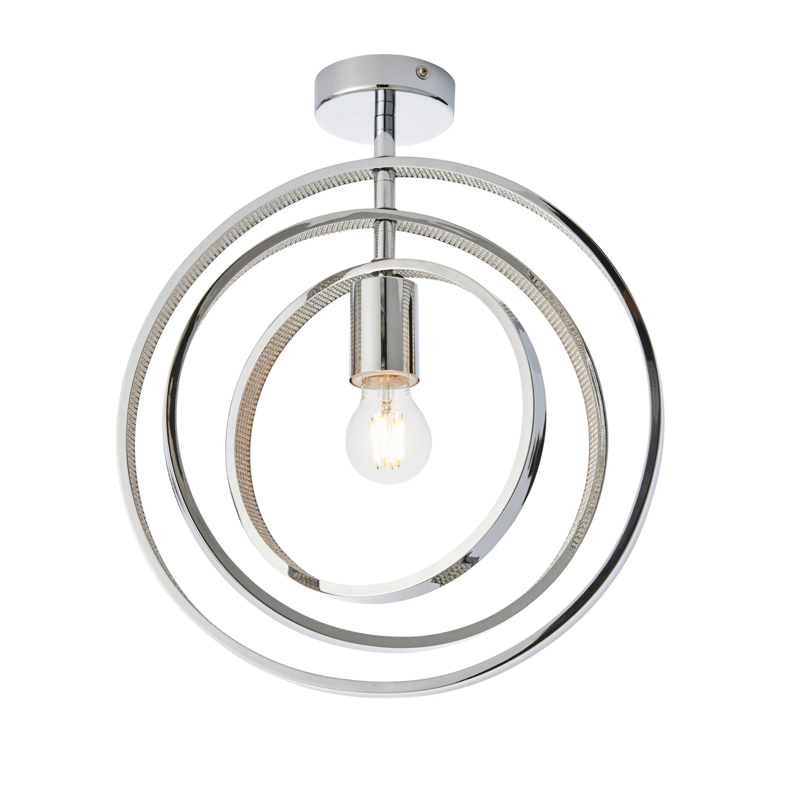 Gallery Direct Merola Bathroom 1 Ceiling Light Chrome