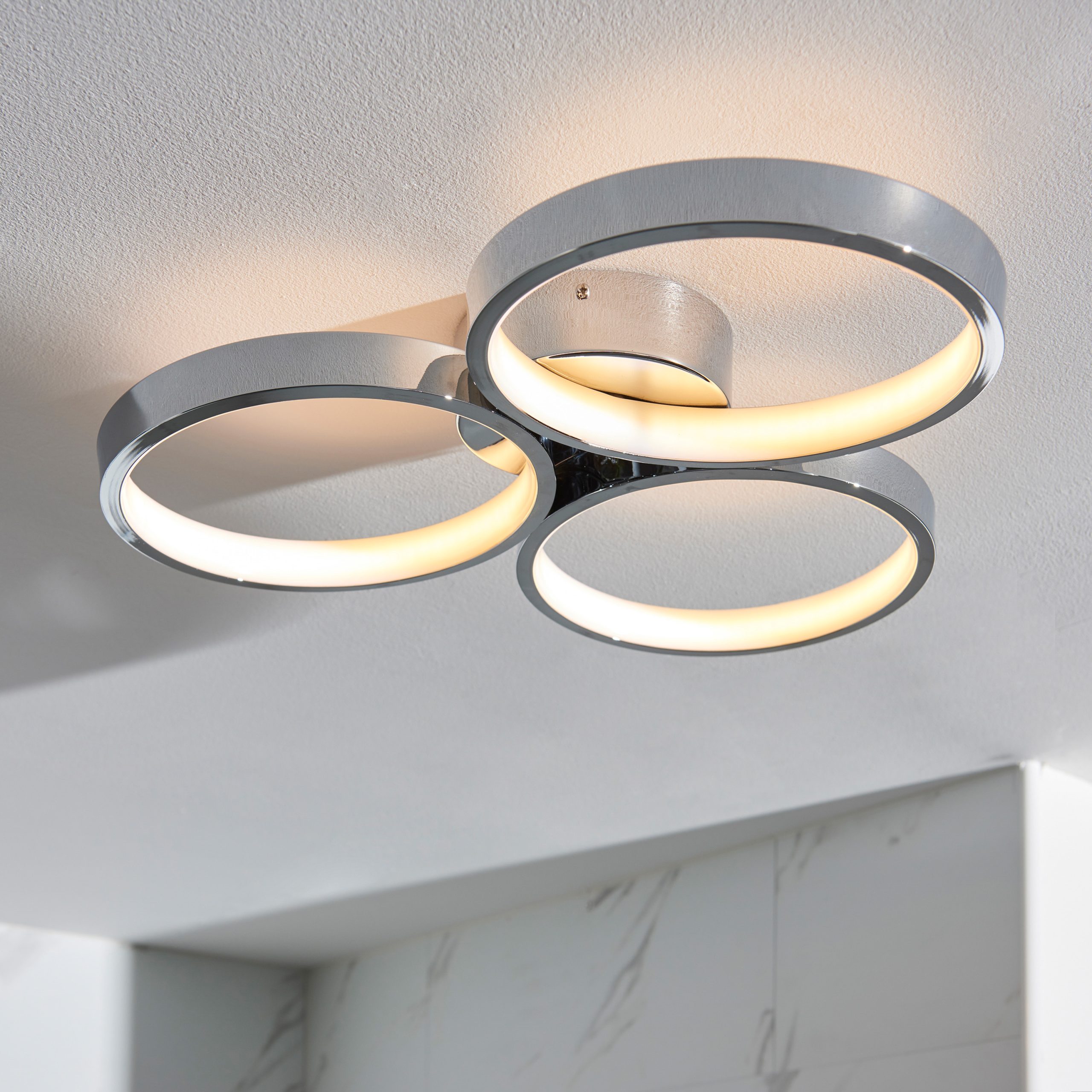 Gallery Direct Radius Bathroom 3 Ceiling Light