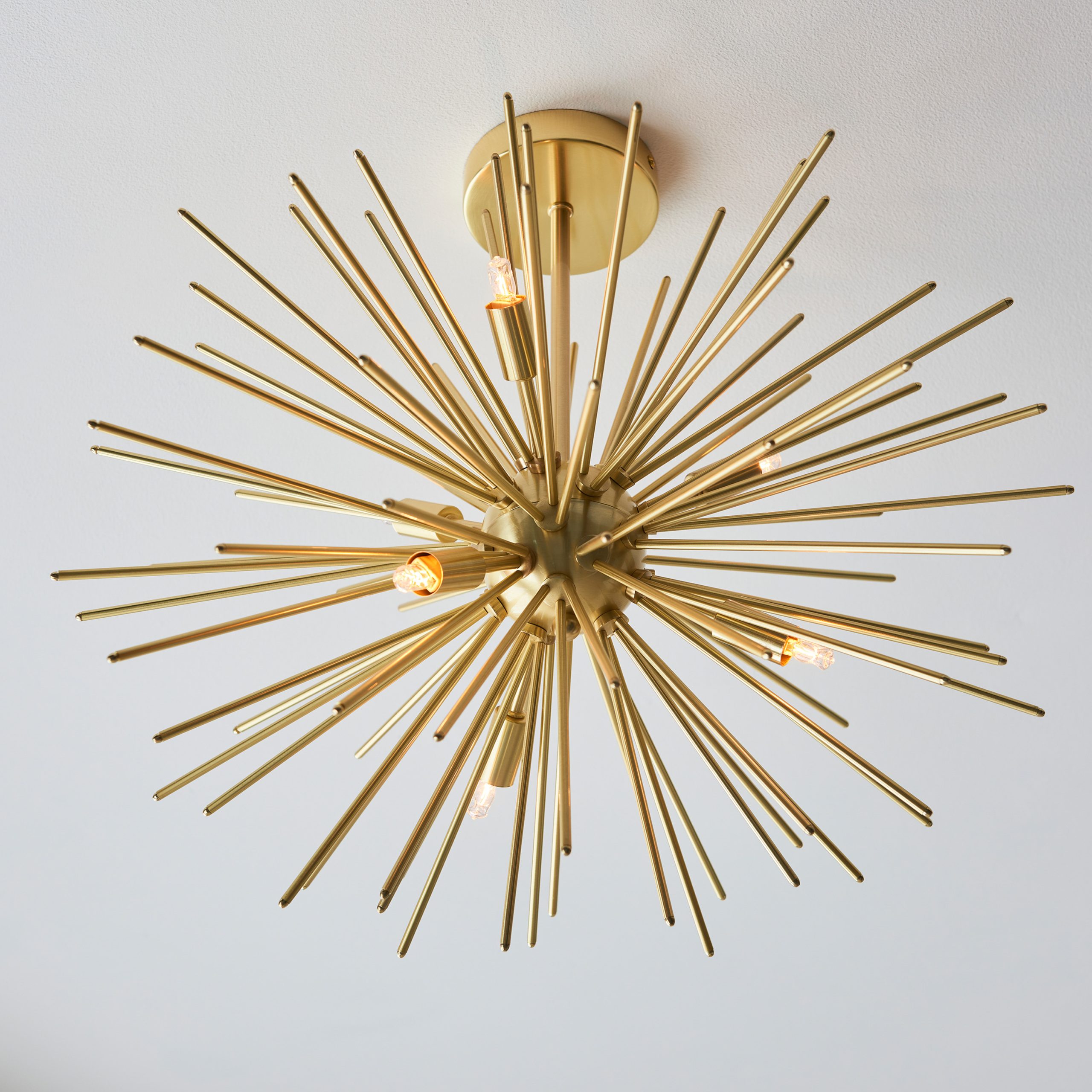 Gallery Direct Orta 6 Ceiling Light Satin Brass