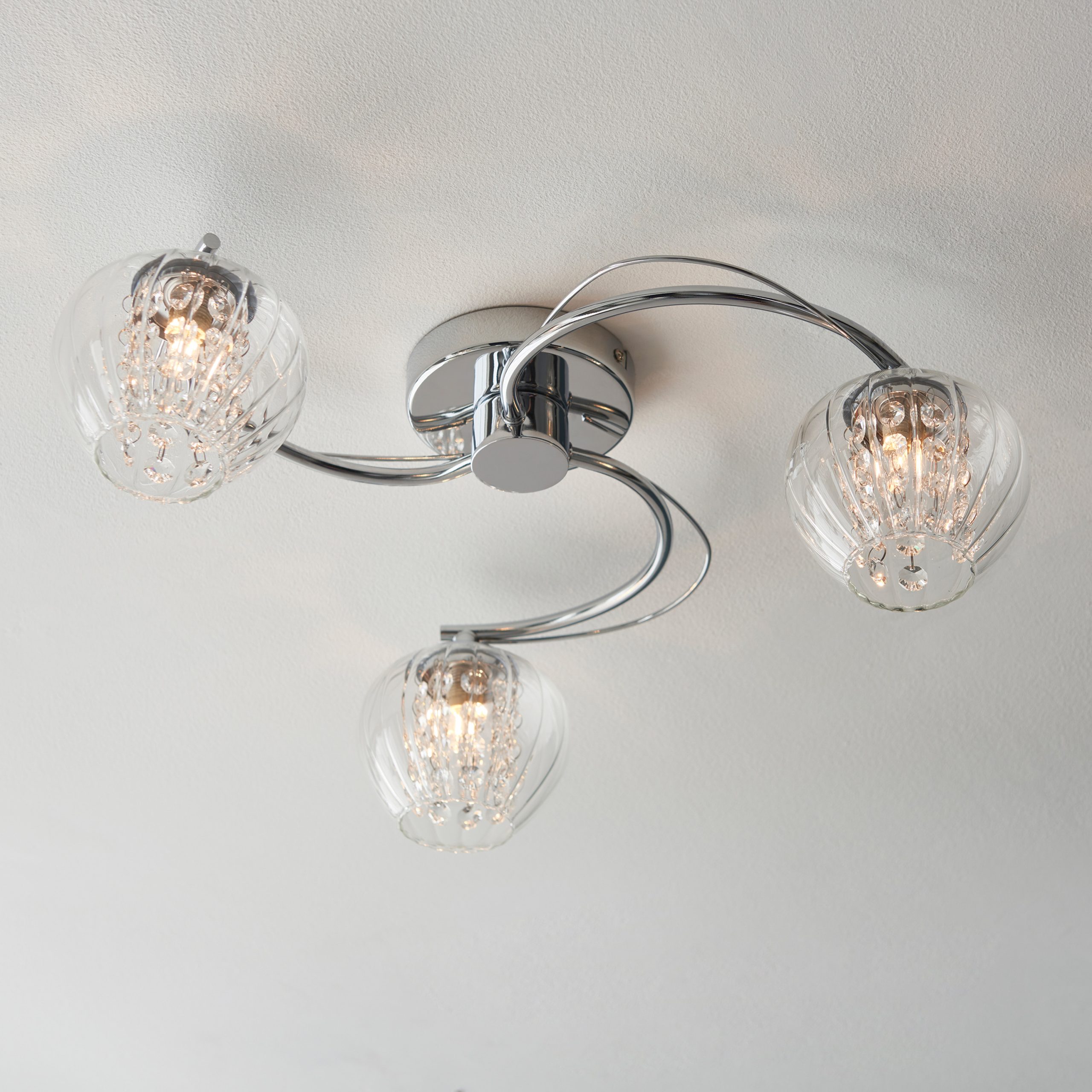 Gallery Direct Mesmer 3 Ceiling Light Chrome