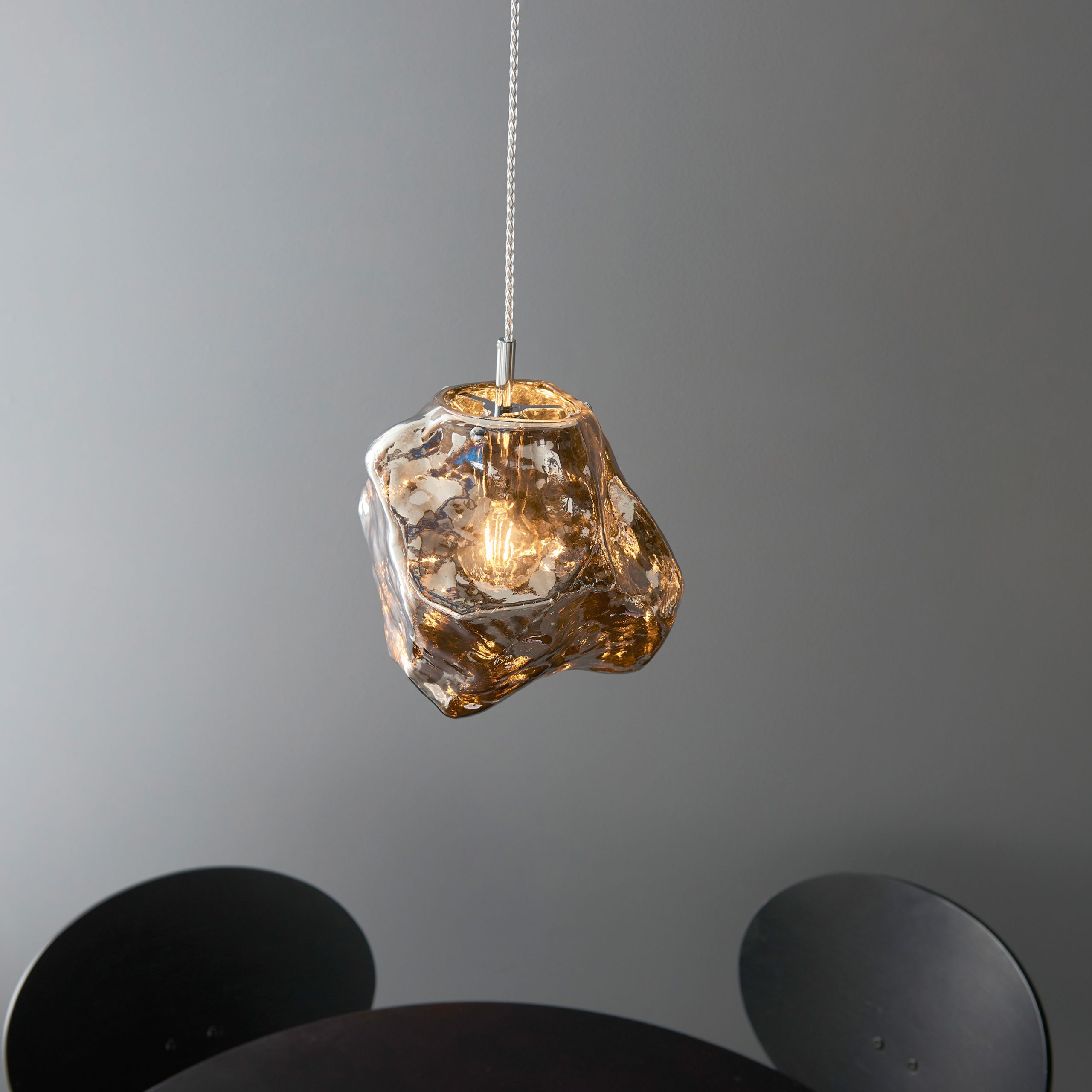 Gallery Direct Rock 1 Pendant Light Chrome