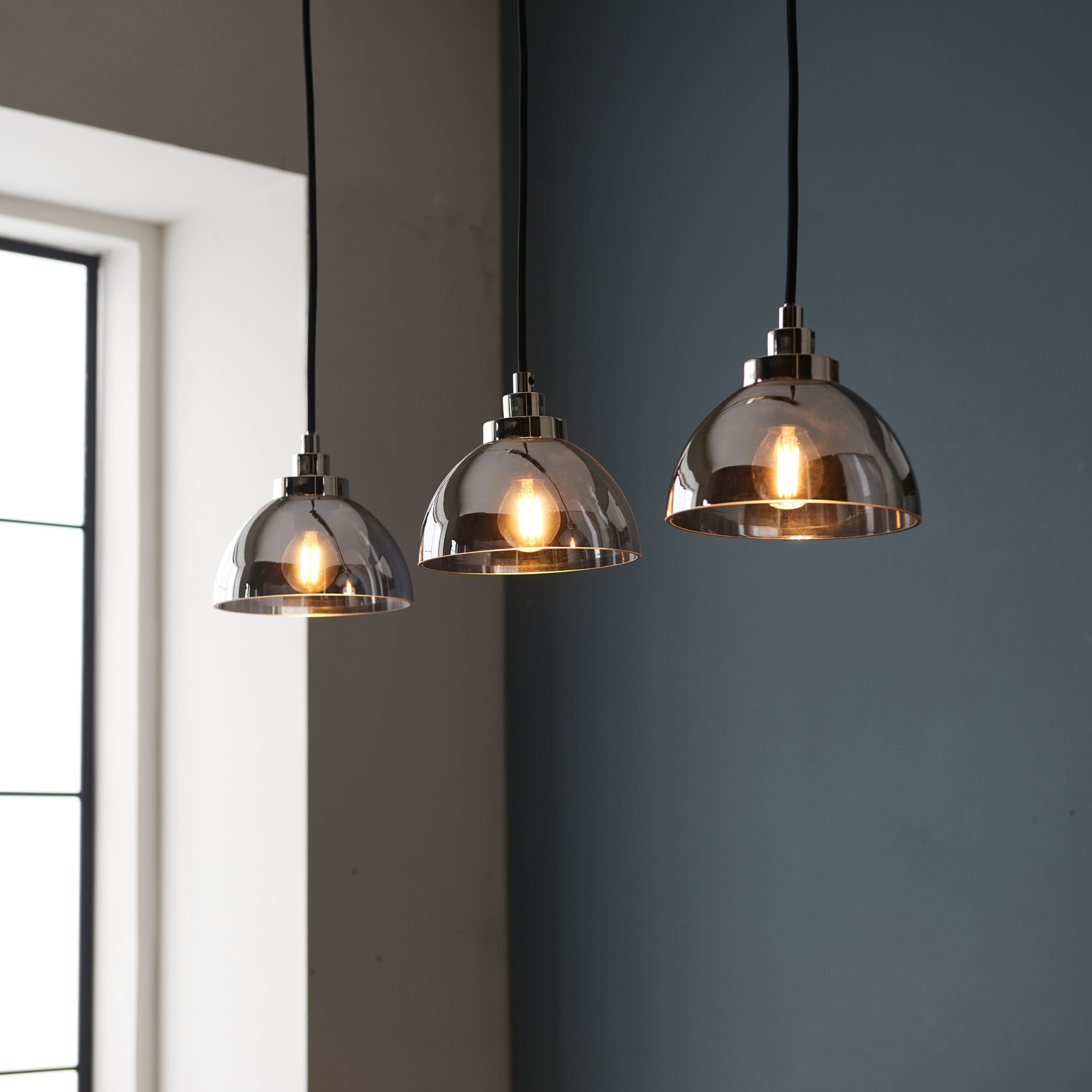 Gallery Direct Caspa 3 Pendant Light Nickel