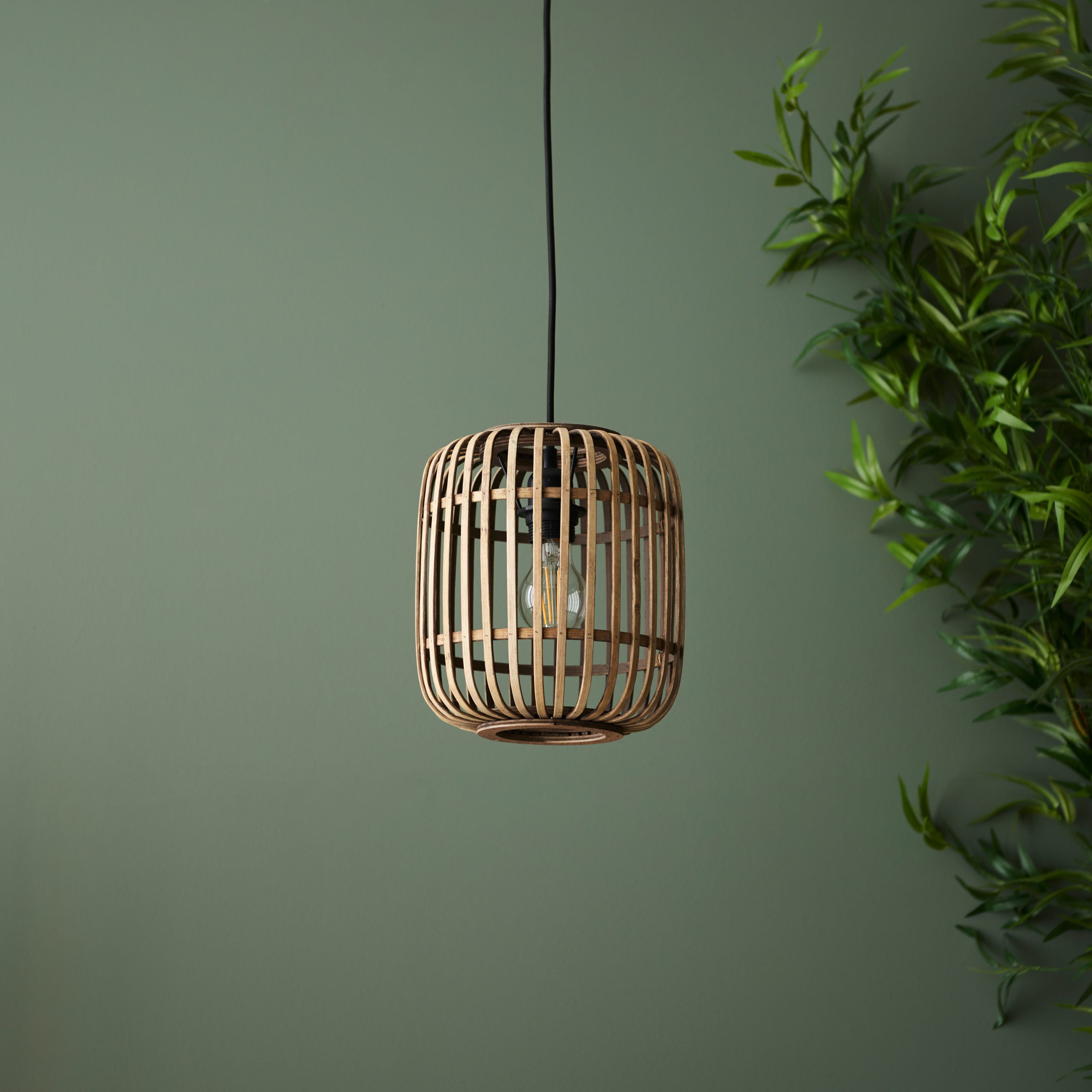 Gallery Direct Mathias 1 Pendant Light Natural Bamboo