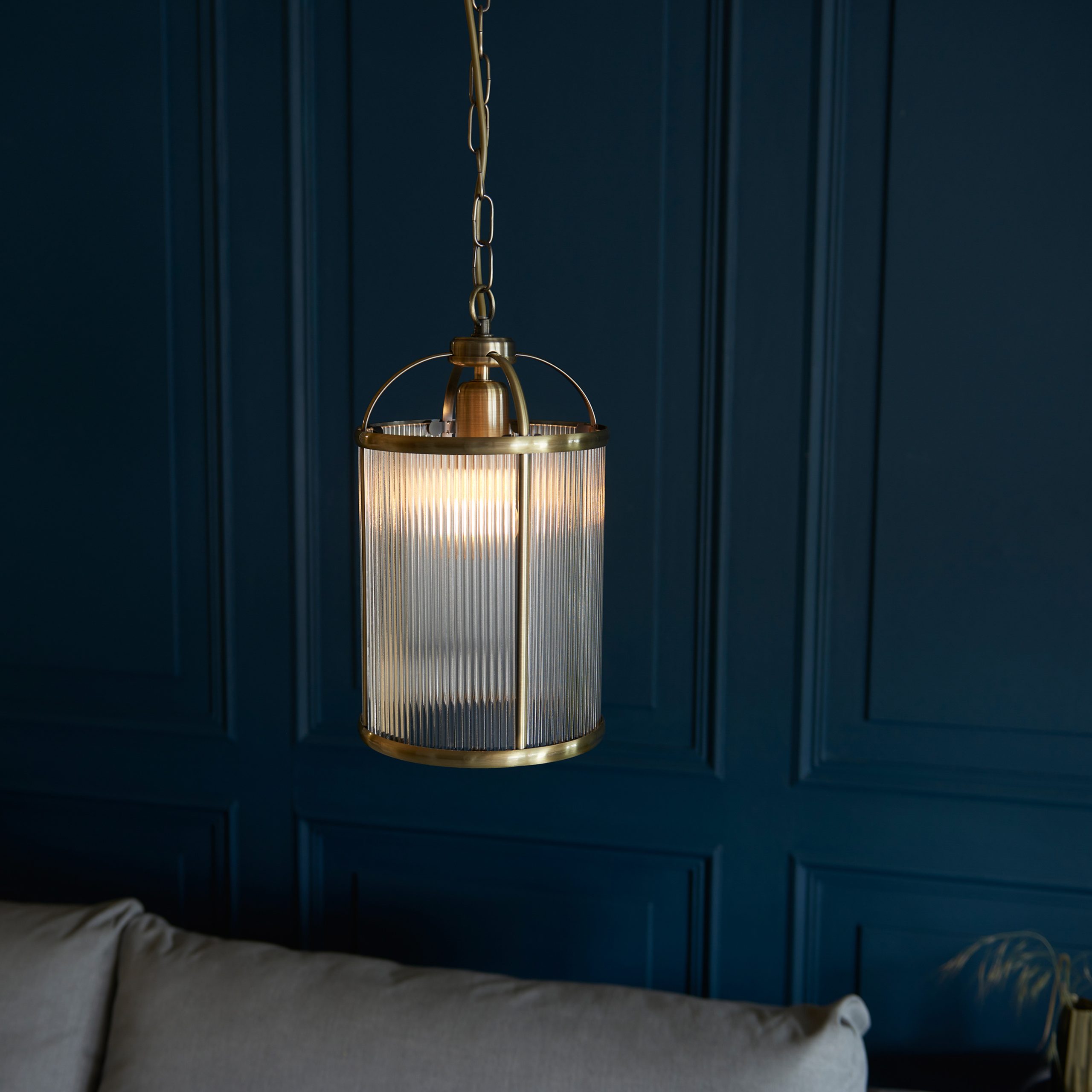 Gallery Direct Lambeth Ribbed 1lt Pendant