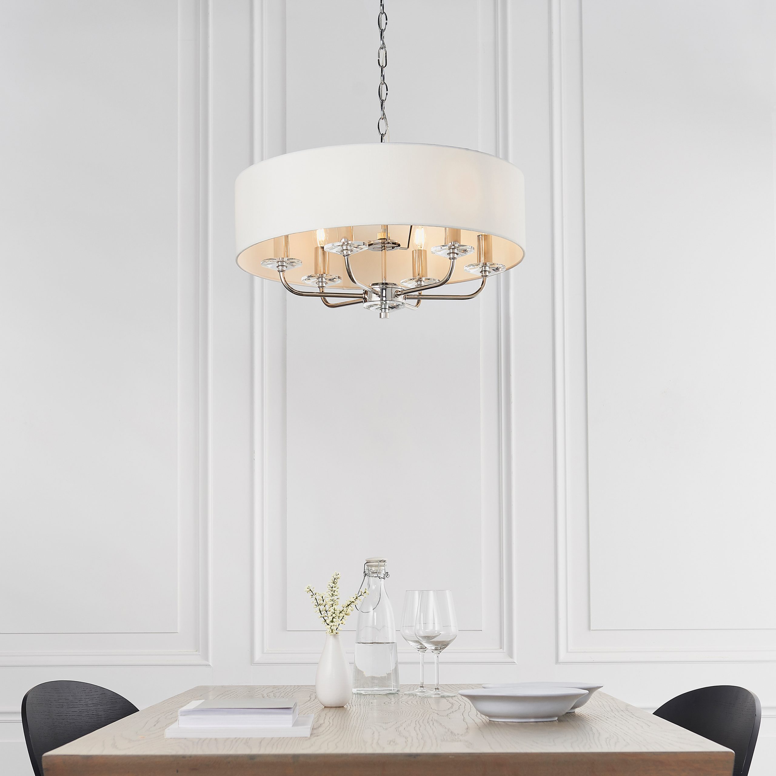 Gallery Direct Nixon 6 Pendant Light Bright Nickel