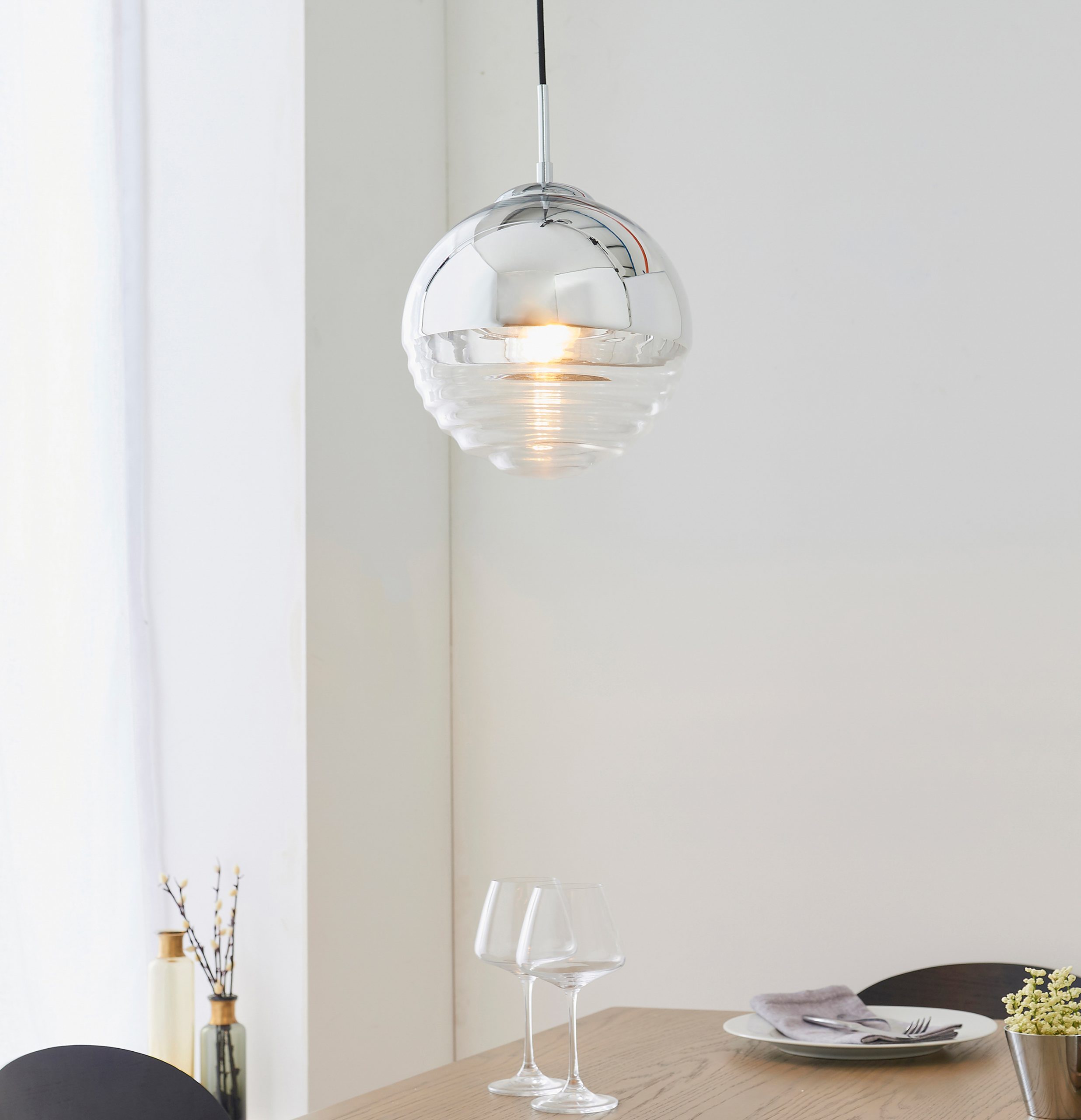 Gallery Direct Paloma Pendant Light Chrome