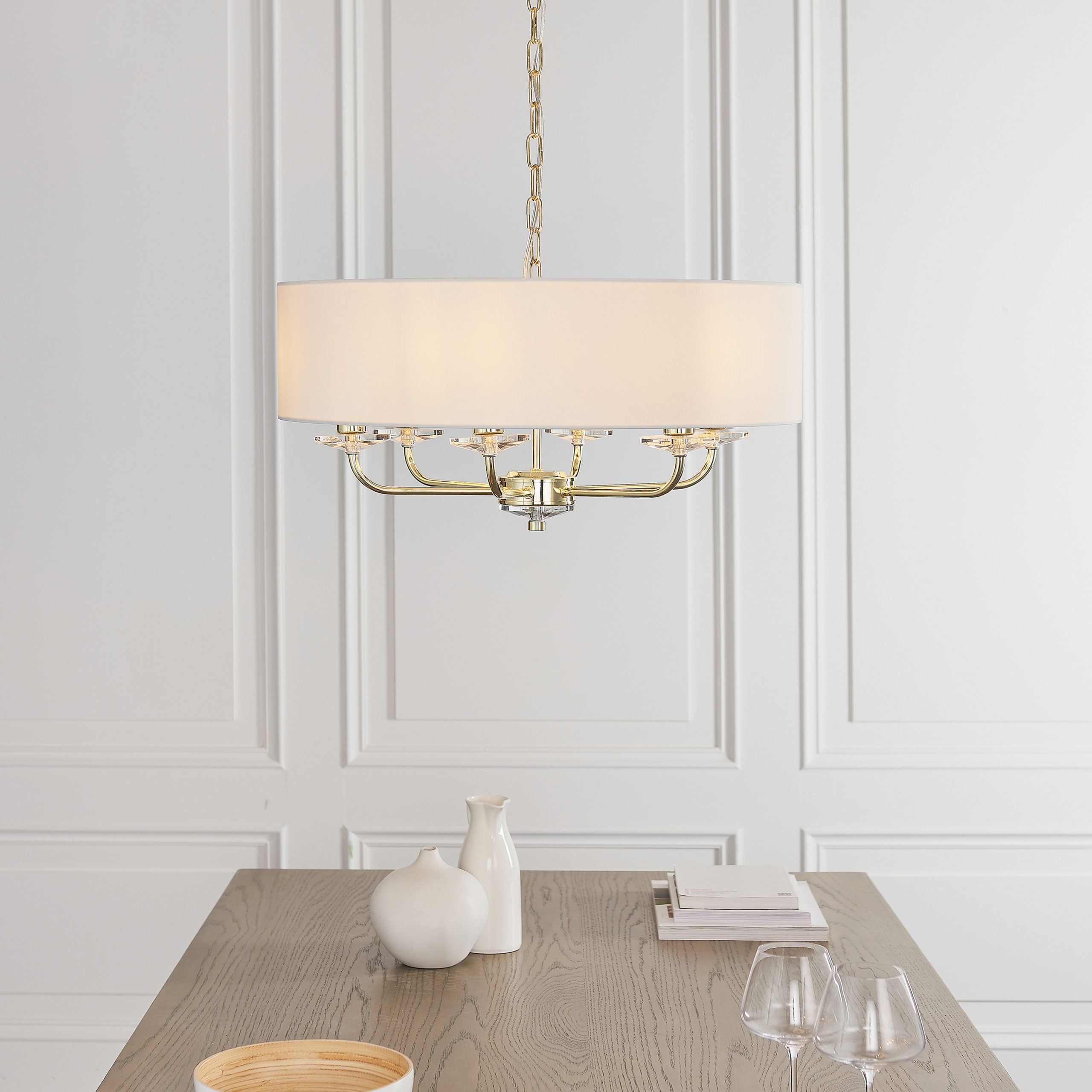 Gallery Direct Nixon 6 Pendant Light Brass