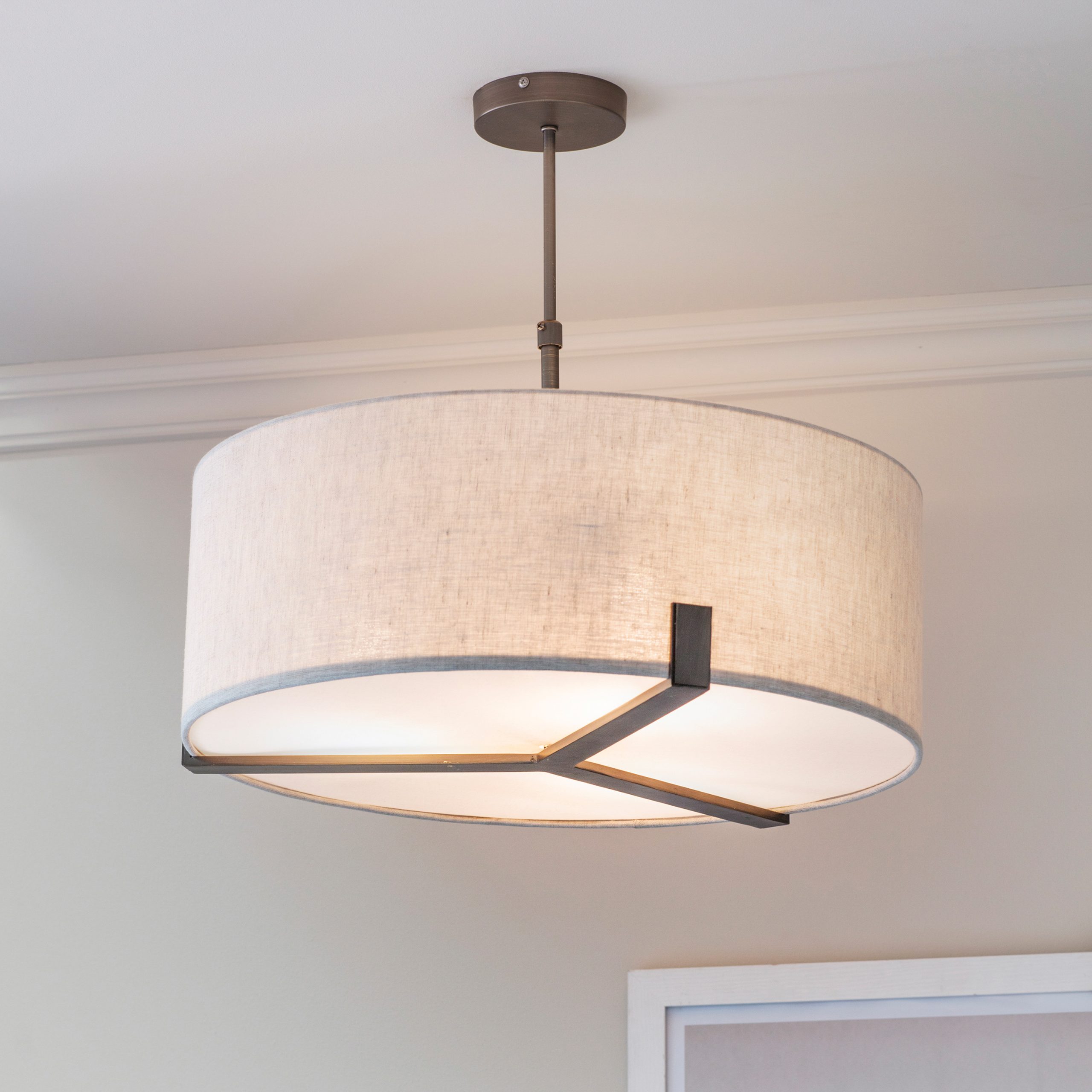 Gallery Direct Hayfield Pendant Light Bronze/Natural