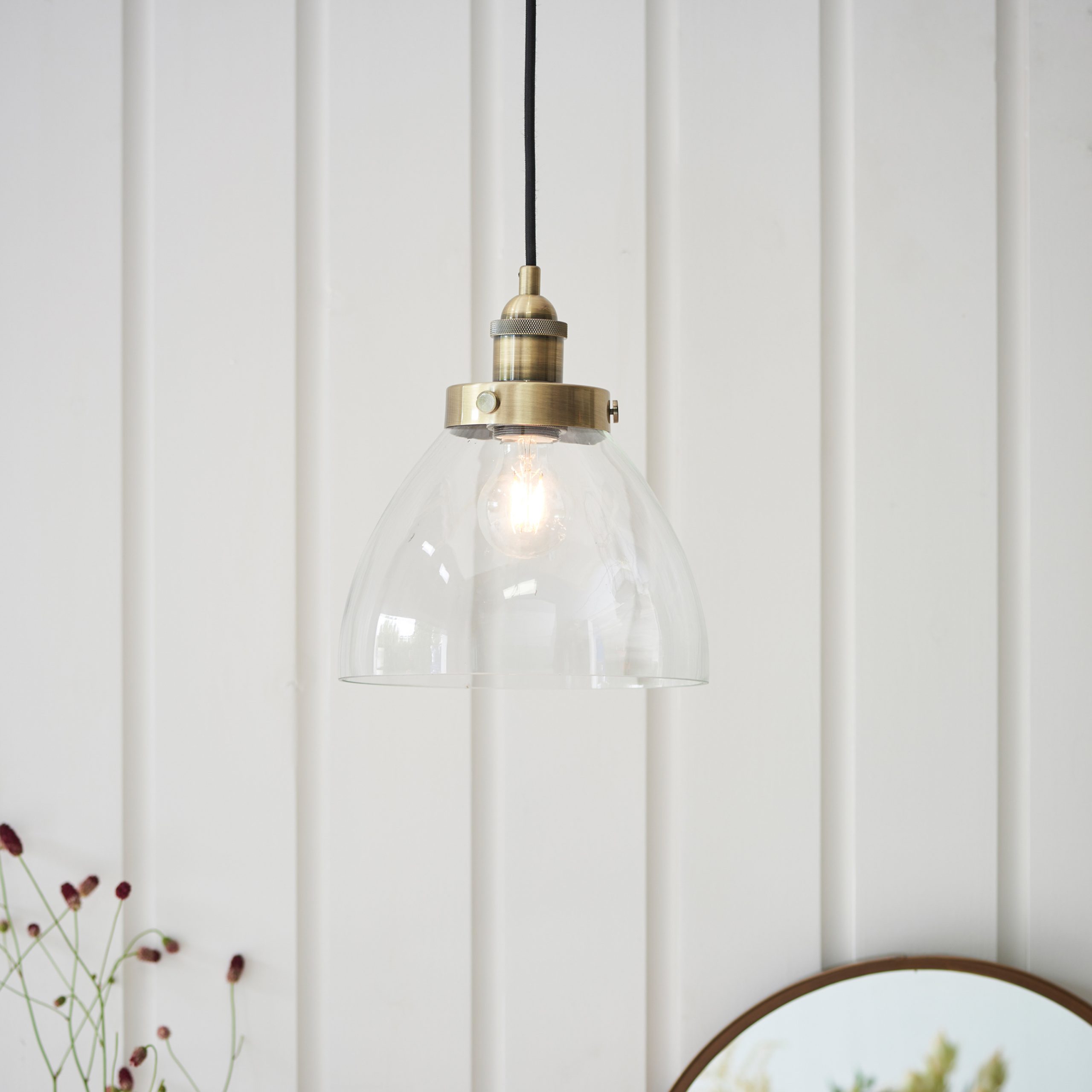 Gallery Direct Hansen Pendant Light Antique Brass