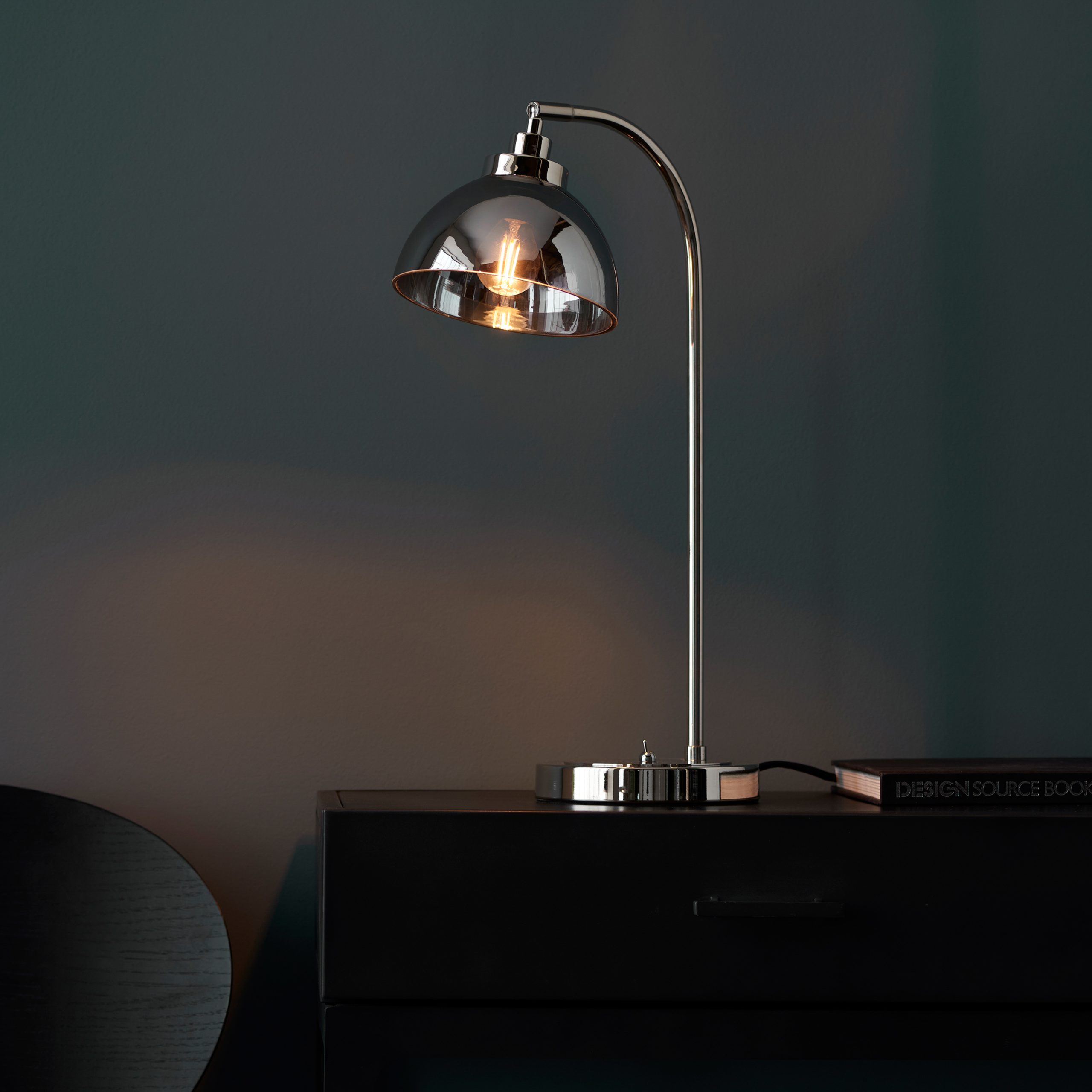 Gallery Direct Caspa Table Lamp Nickel