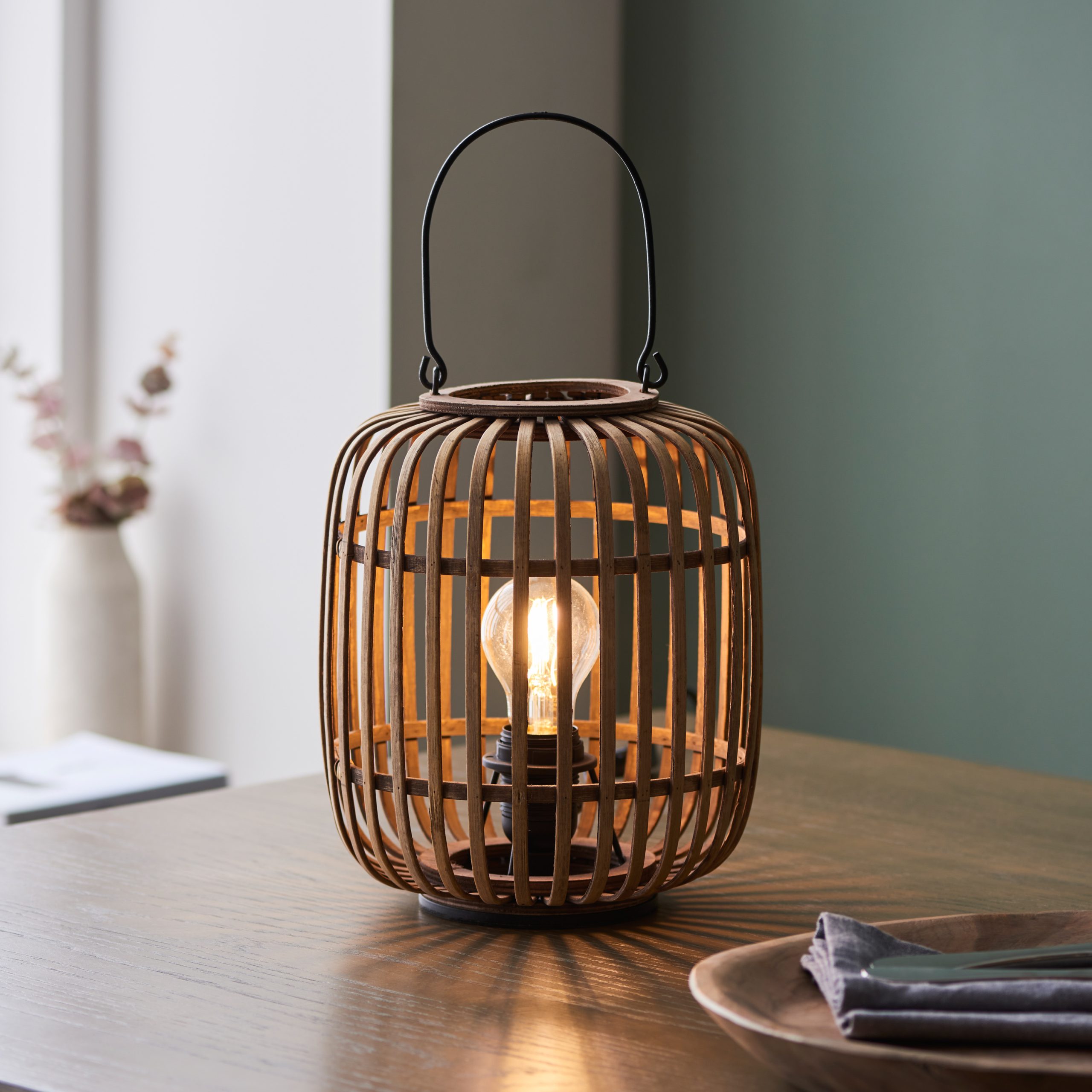 Gallery Direct Mathias Table Lamp Natural Bamboo