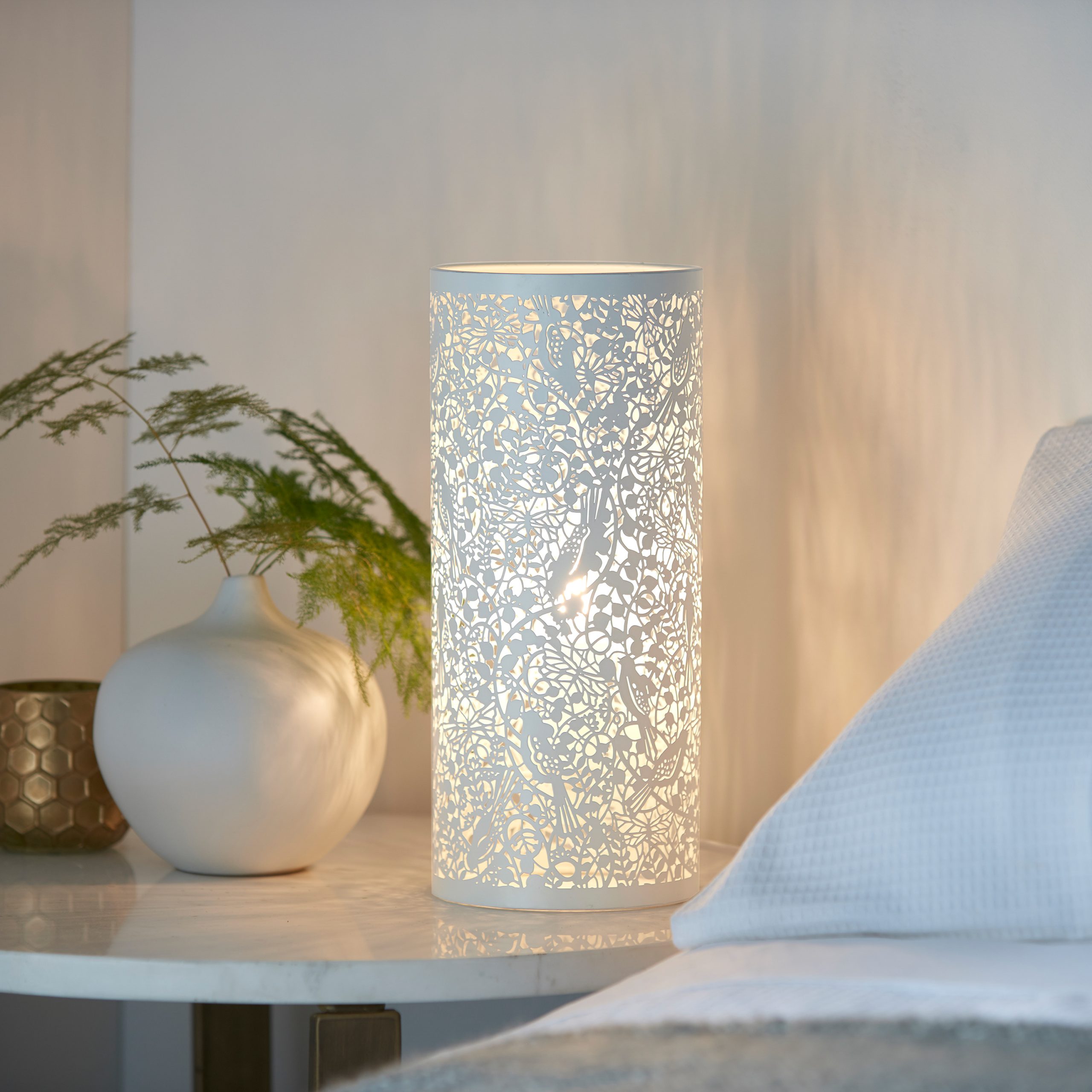 Gallery Direct Secret Garden Table Lamp Matt Ivory