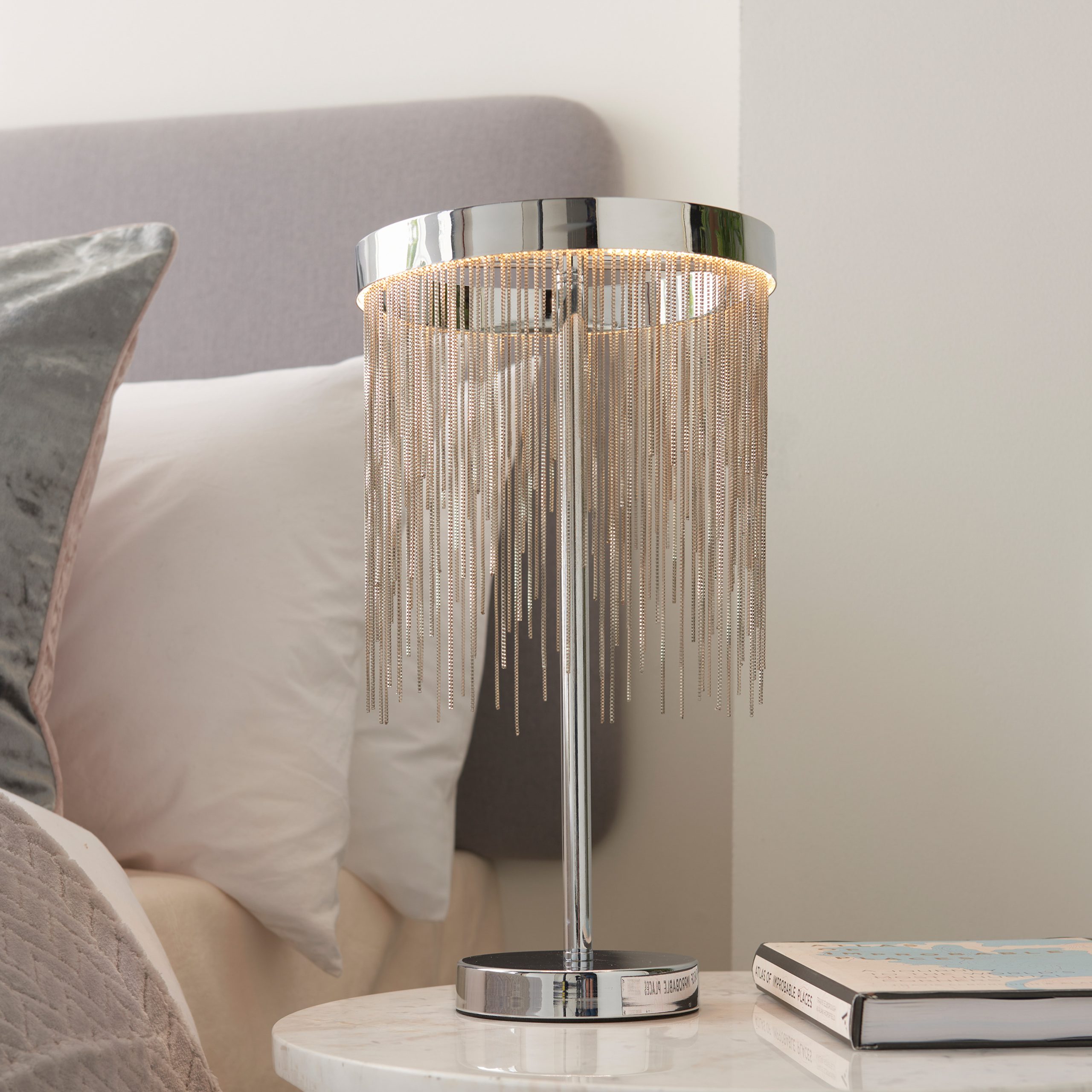 Gallery Direct Zelma Table Lamp Chrome