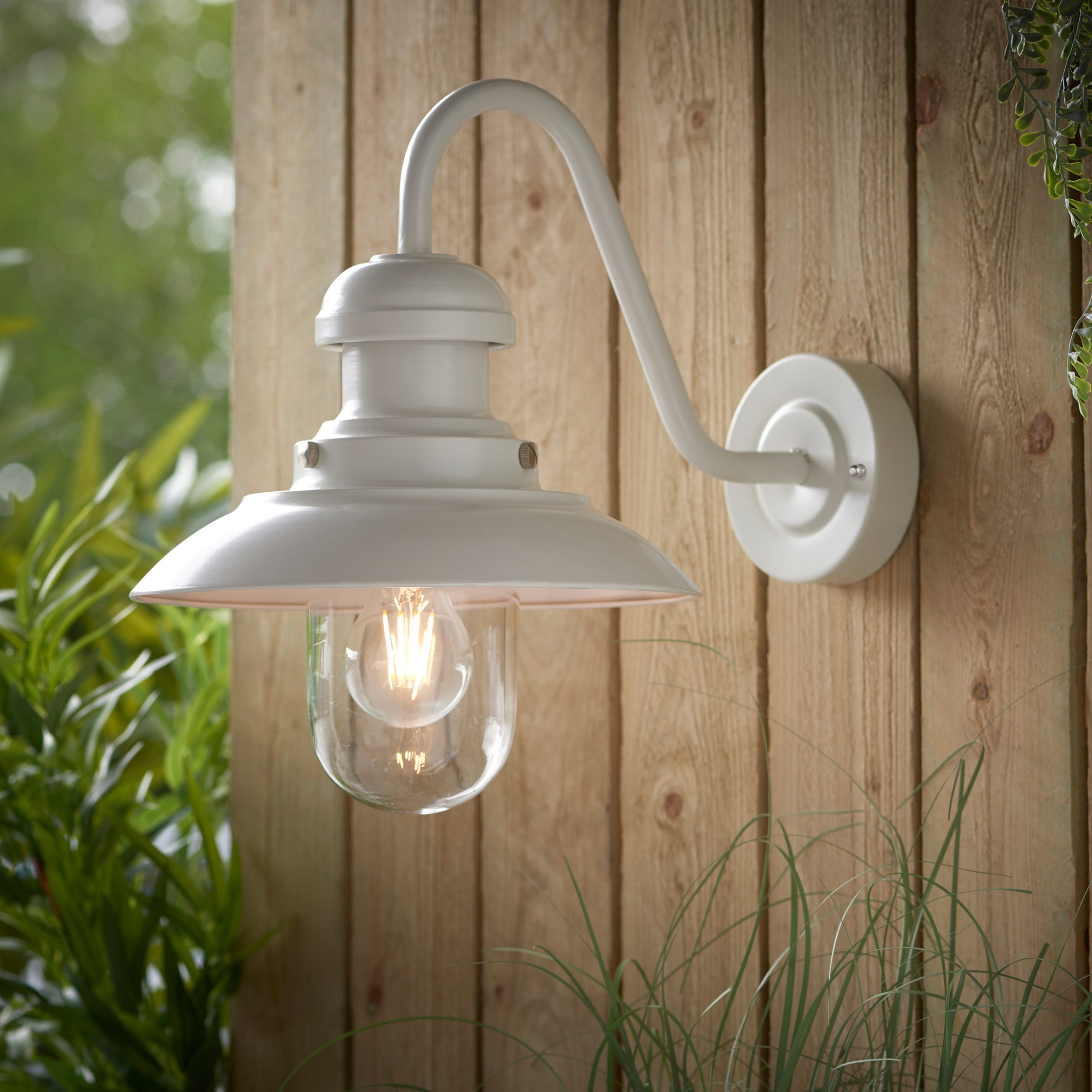 Gallery Direct Hereford Outdoor 1 Wall Light Stone 395x347x255mm