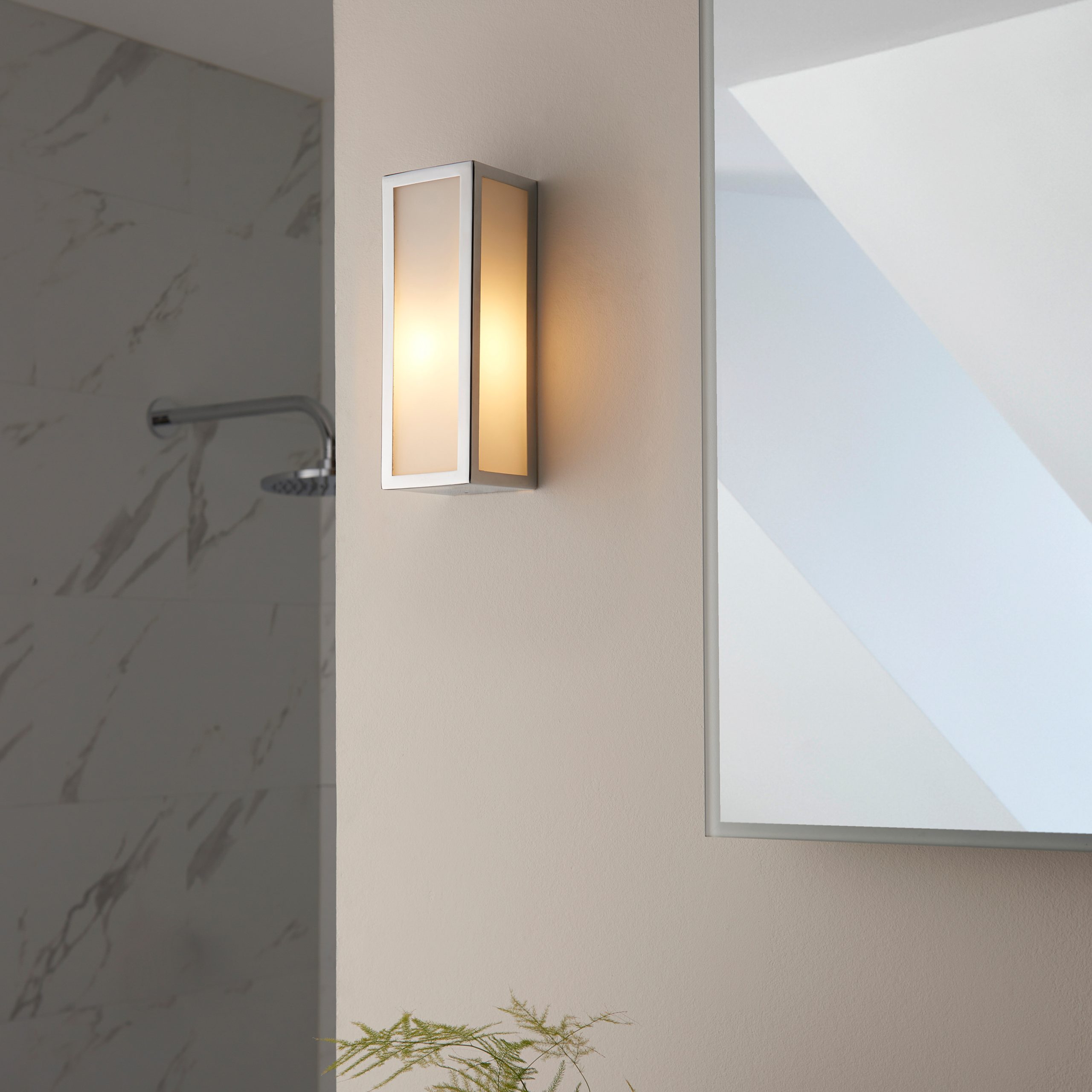 Gallery Direct Newham Bathroom 1 Wall Light Chrome/Frosted