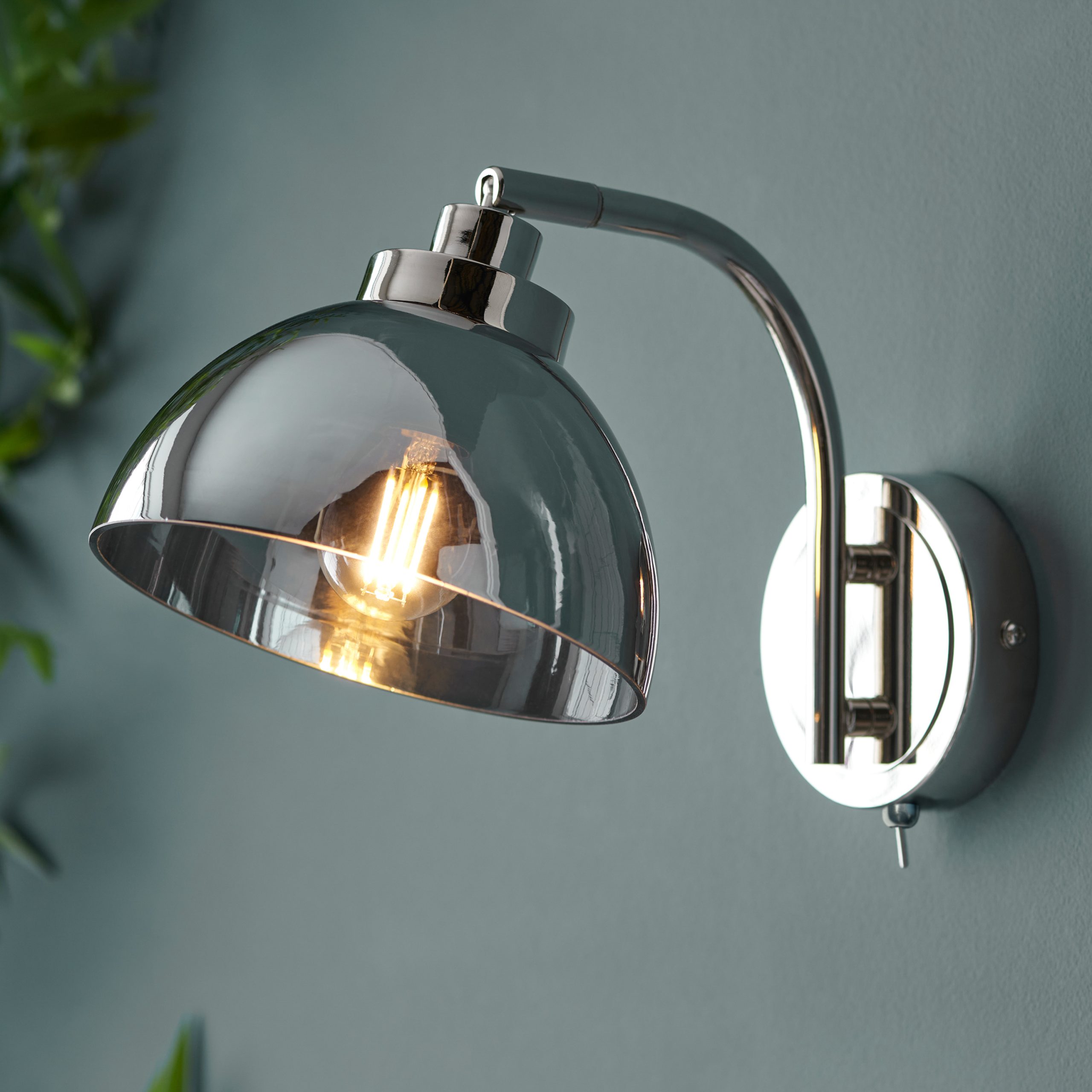 Gallery Direct Caspa 1 Wall Light Nickel