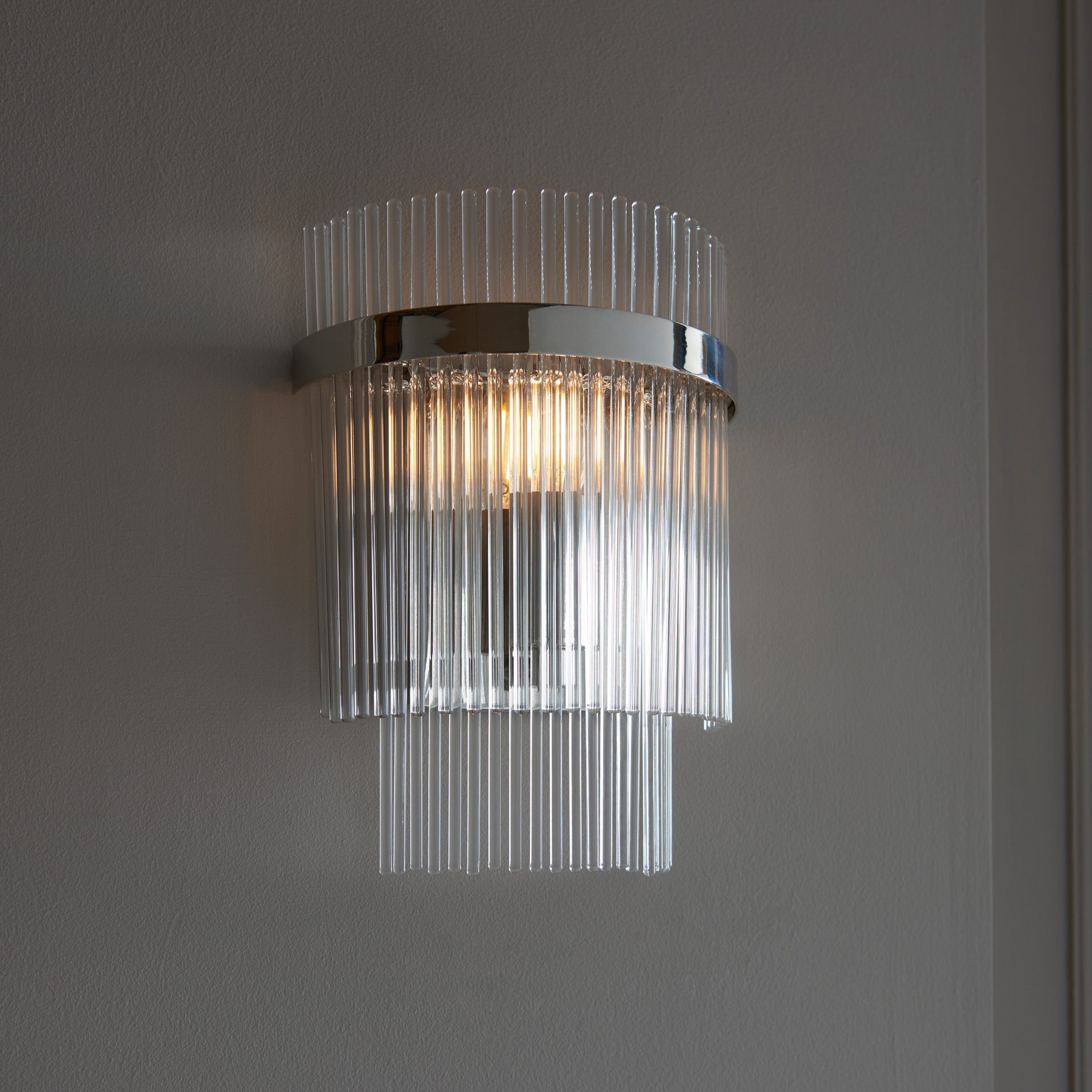 Gallery Direct Marietta 1 Wall Light Bright Nickel