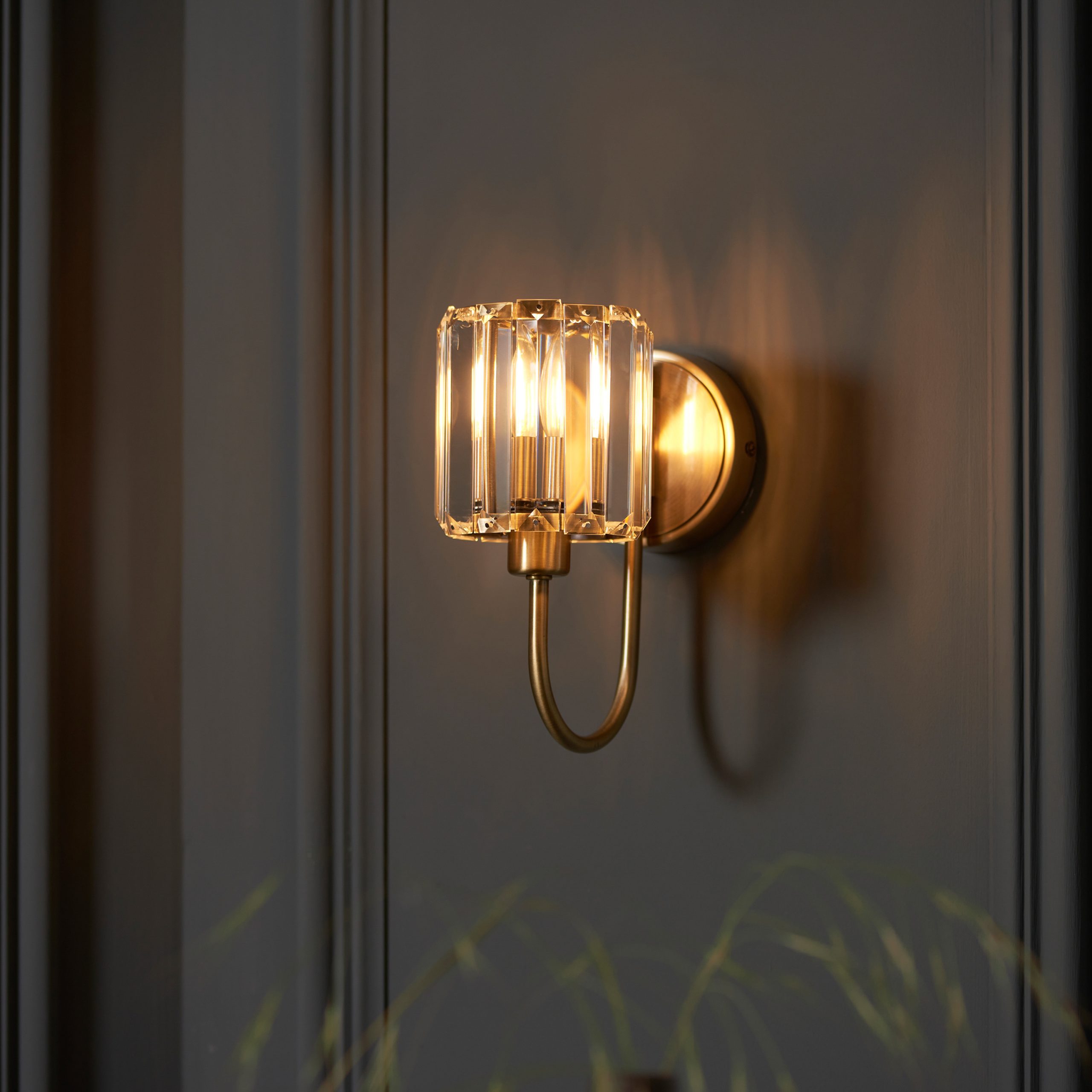 Gallery Direct Berenice 1 Wall Light Antique Brass