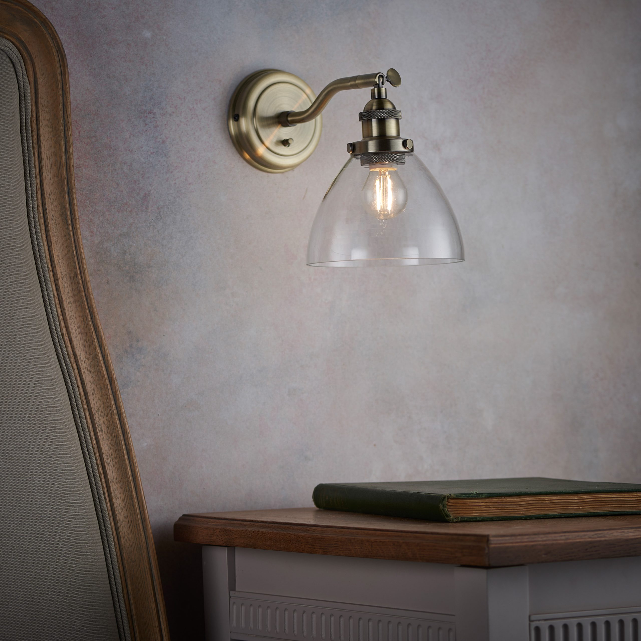 Gallery Direct Hansen Wall Light Antique Brass