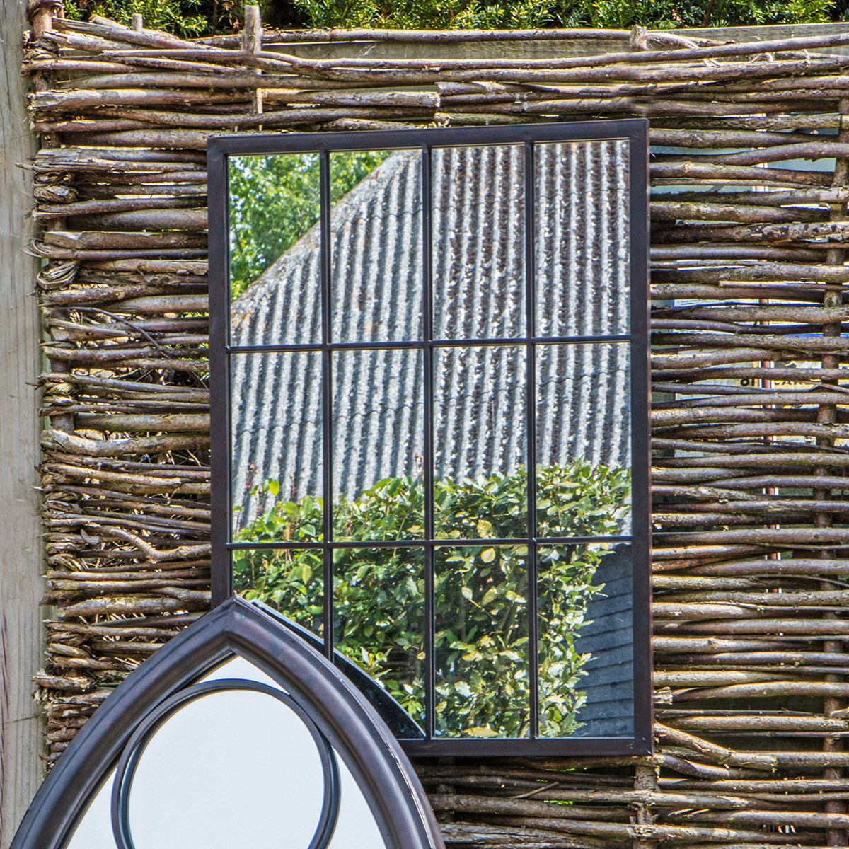 Gallery Direct Zanetti Outdoor Mirror Noir 500x25x700mm