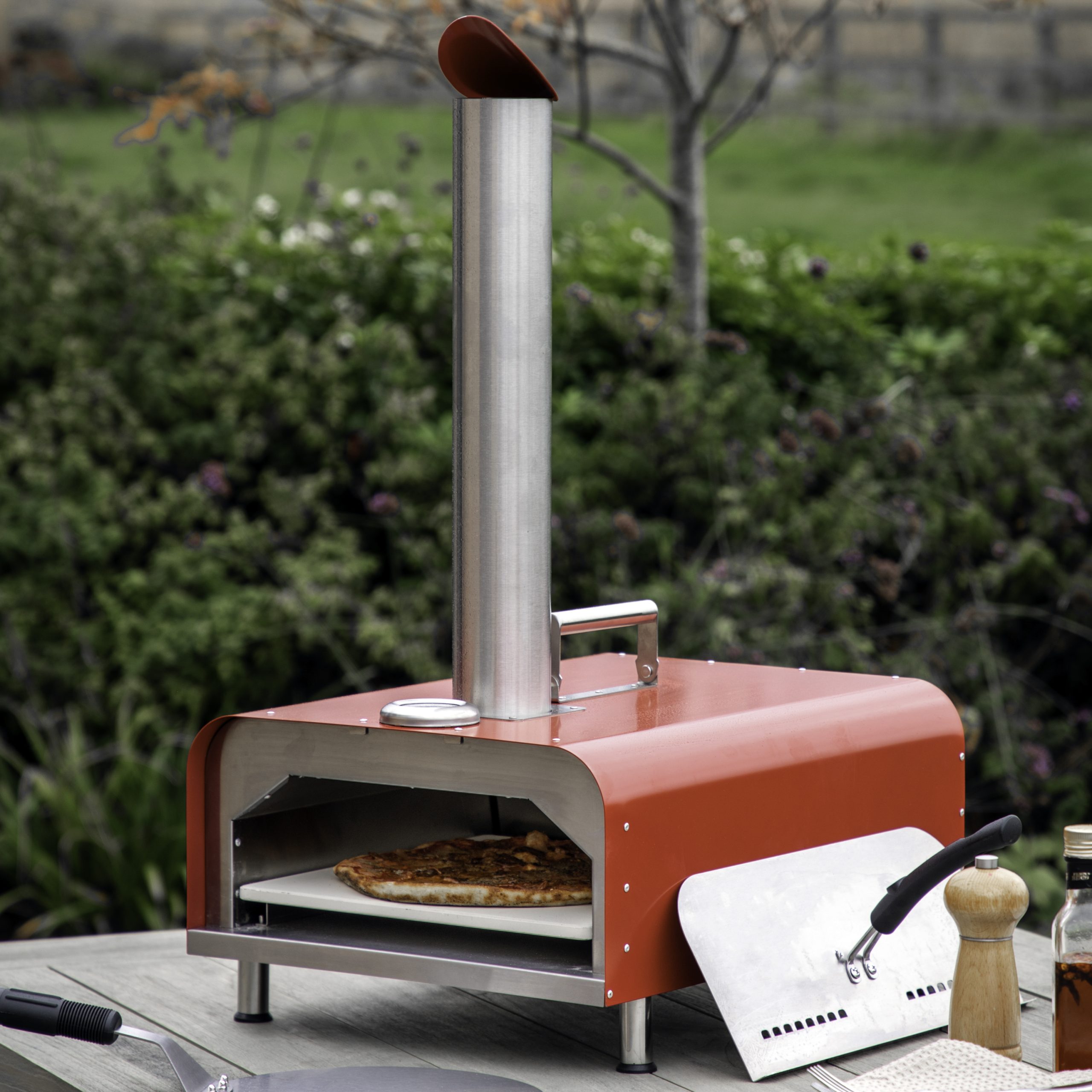 Gallery Outdoor Sassari Pellet Pizza Oven Red