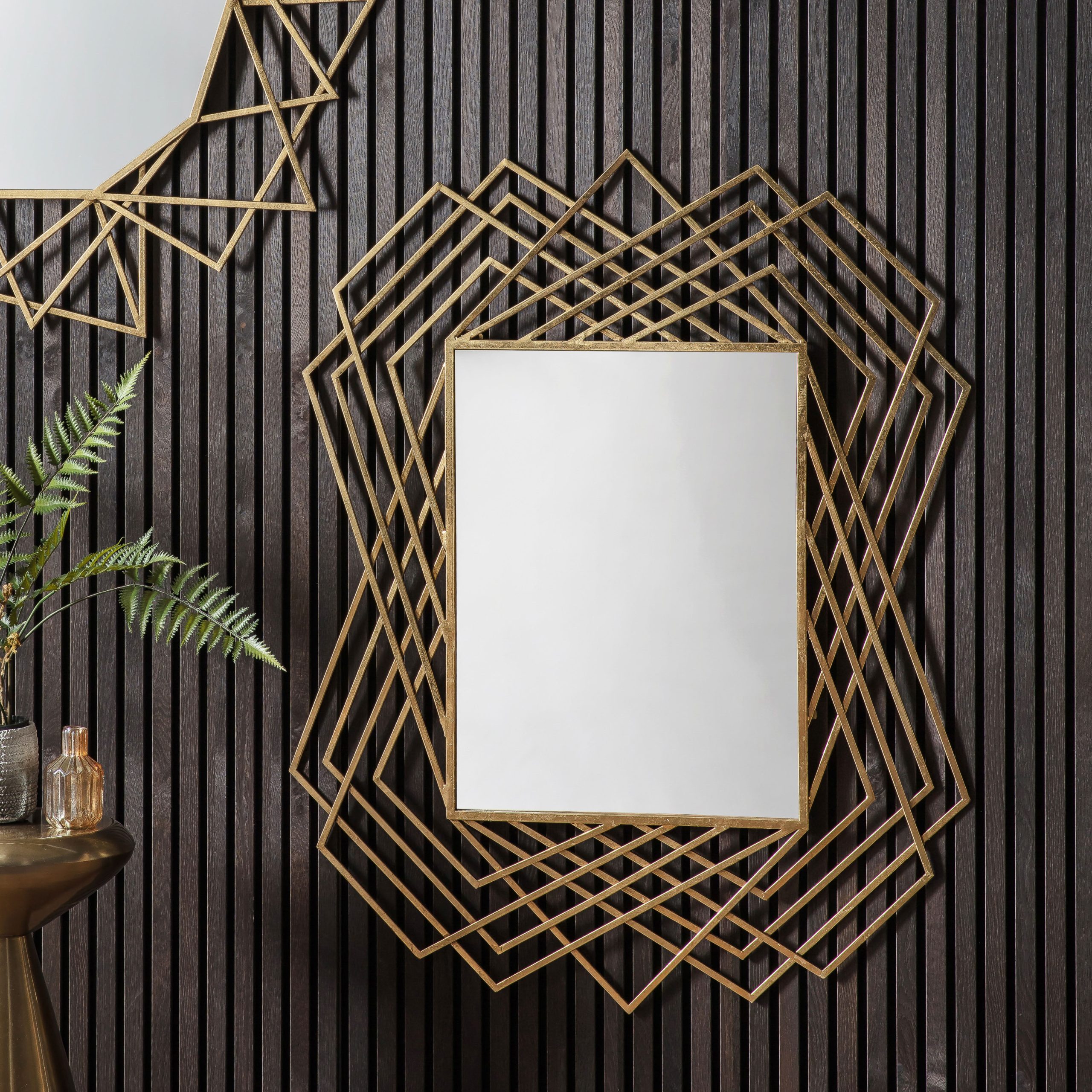 Gallery Direct Specter Rectangle Mirror Gold