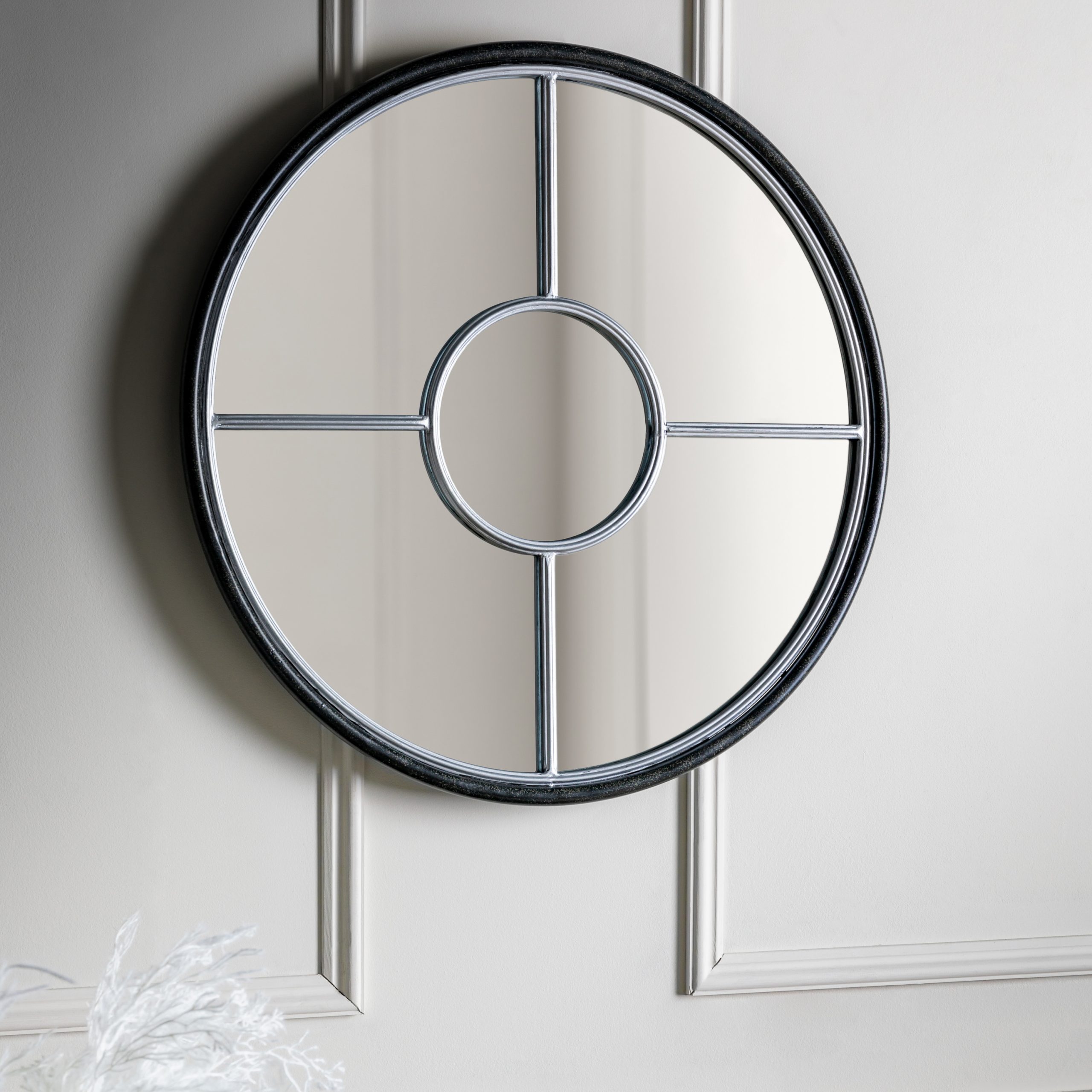 Gallery Direct Rocca Round Mirror Silver