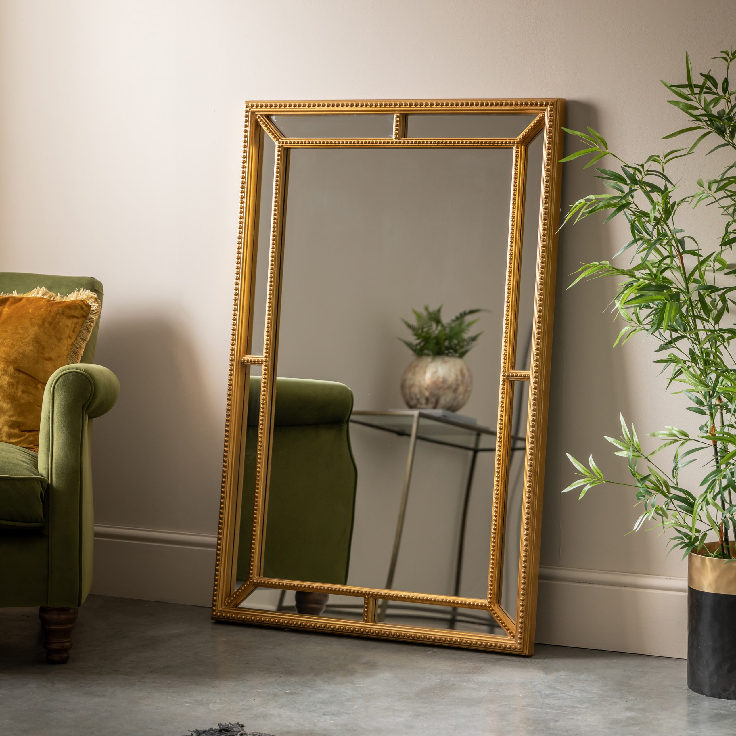 Gallery Direct Sinatra Rectangle Mirror Gold