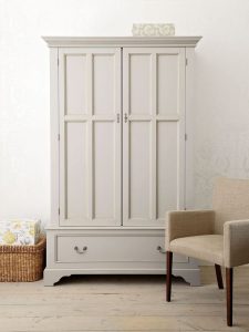 Laura Ashley Clifton 2 Door 1 Drawer Wardrobe in Dove Grey | Shackletons