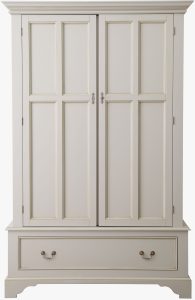 Laura Ashley Clifton 2 Door 1 Drawer Wardrobe in Dove Grey | Shackletons