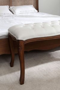 Laura Ashley Montpellier Upholstered Bench in Walnut | Shackletons