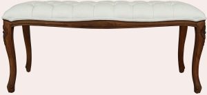 Laura Ashley Montpellier Upholstered Bench in Walnut | Shackletons