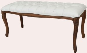 Laura Ashley Montpellier Upholstered Bench in Walnut | Shackletons