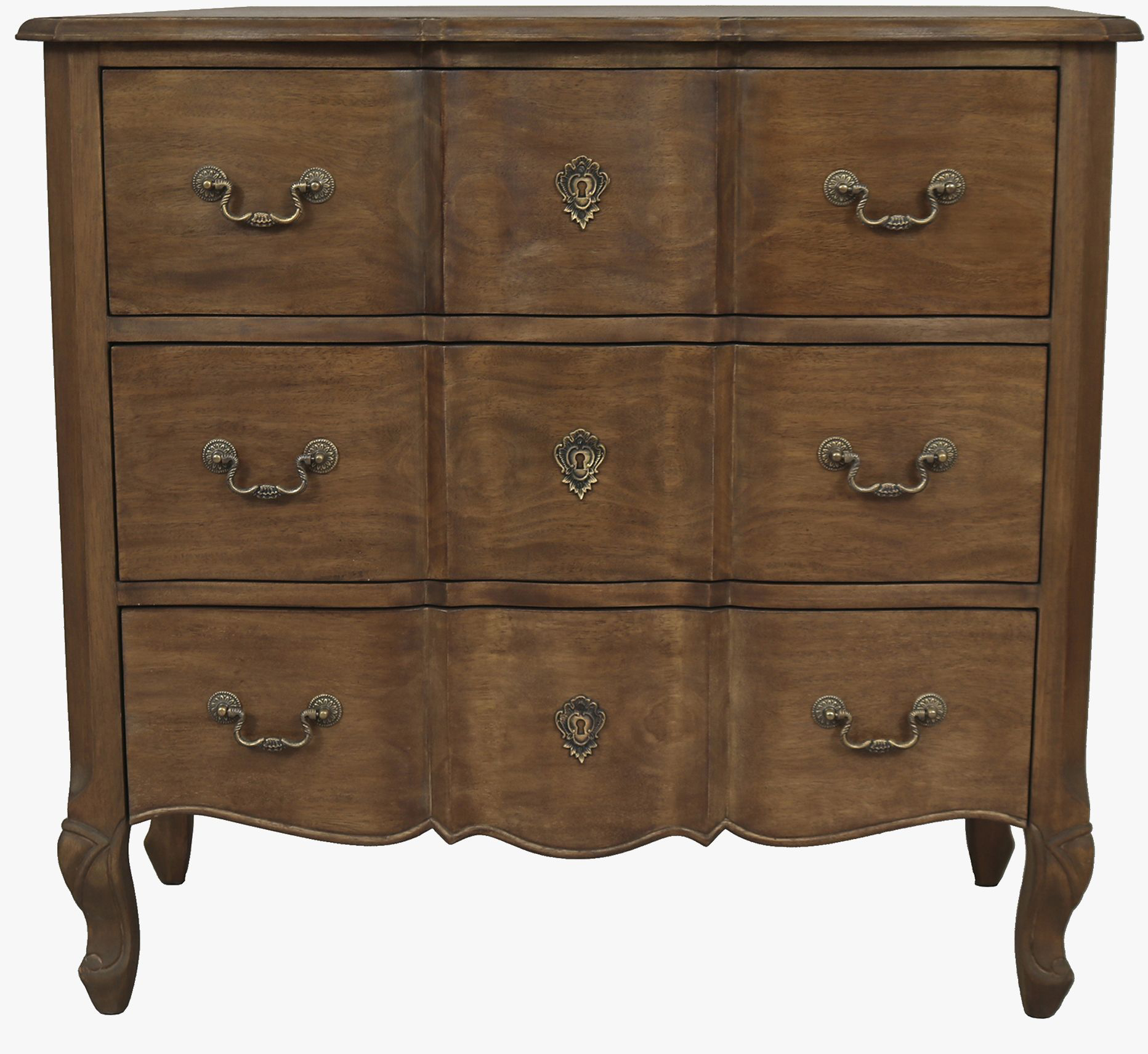 Laura Ashley Montpellier 3 Drawer Chest in Walnut