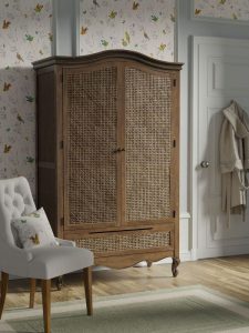 Laura Ashley Montpellier 2 Door 1 Drawer Wardrobe in Walnut | Shackletons