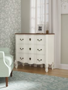 Laura Ashley Montpellier 3 Drawer Chest in Ivory | Shackletons