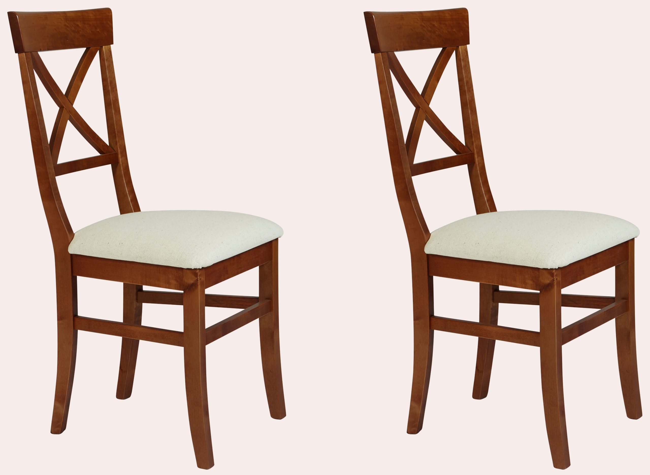 Laura Ashley Balmoral Pair of Dining Chairs in Chestnut